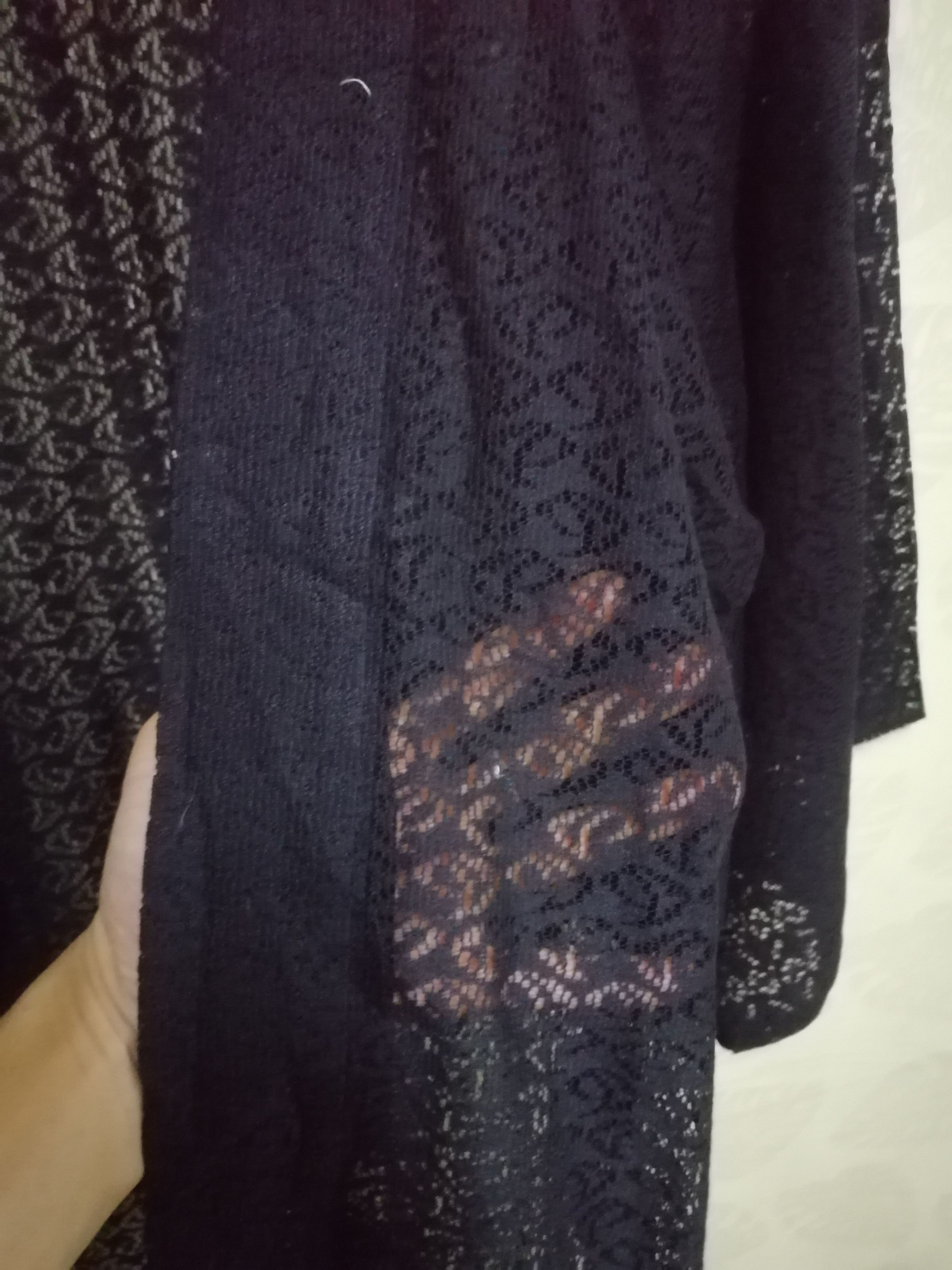 Japanese Brand Vintage lace kimono noragi haori hanten jinbei jacket #KPD2 Size US L / EU 52-54 / 3 - 5 Thumbnail