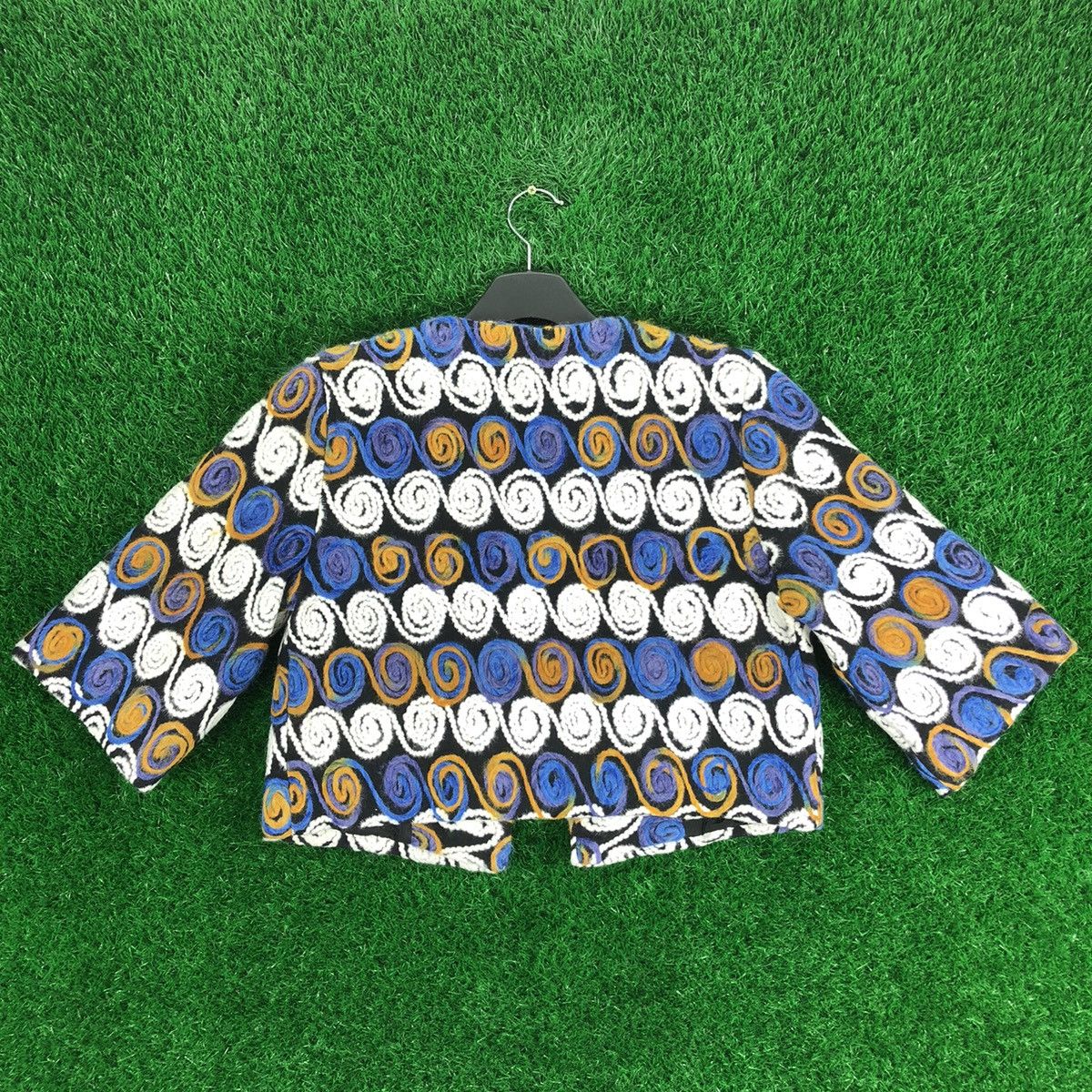 Handmade Vintage Cropped Wool Jacket Women Tailor Handmade Size XS / US 0-2 / IT 36-38 - 4 Thumbnail