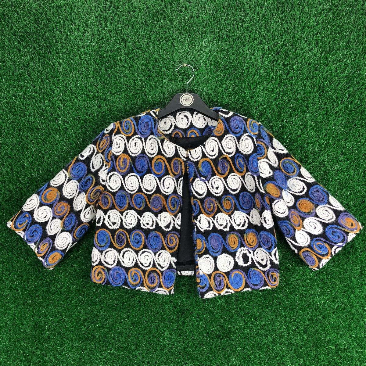 Handmade Vintage Cropped Wool Jacket Women Tailor Handmade Size XS / US 0-2 / IT 36-38 - 1 Thumbnail