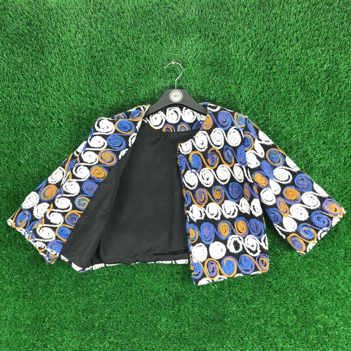 Handmade Vintage Cropped Wool Jacket Women Tailor Handmade Size XS / US 0-2 / IT 36-38 - 7 Thumbnail