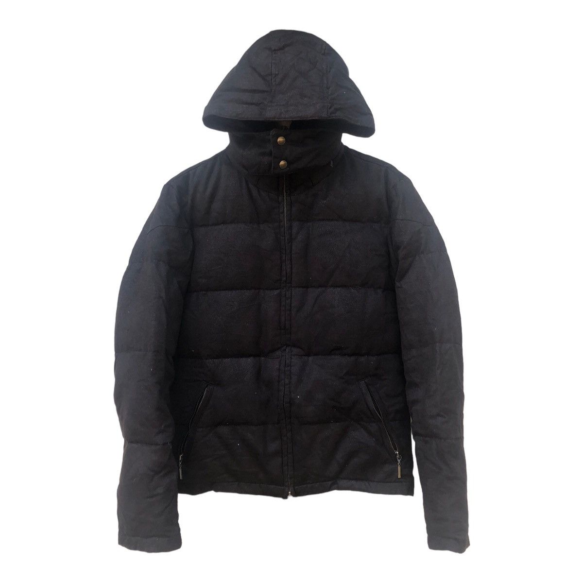 image of Uomos Design Puffer Jacket Calzture Uomo Men in Black (Size Large)