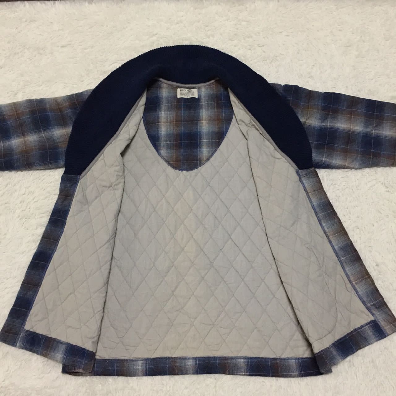 Japanese Brand Beg Well Quilted Shawl Collar Cardigan Made in Japan Size US M / EU 48-50 / 2 - 9 Thumbnail