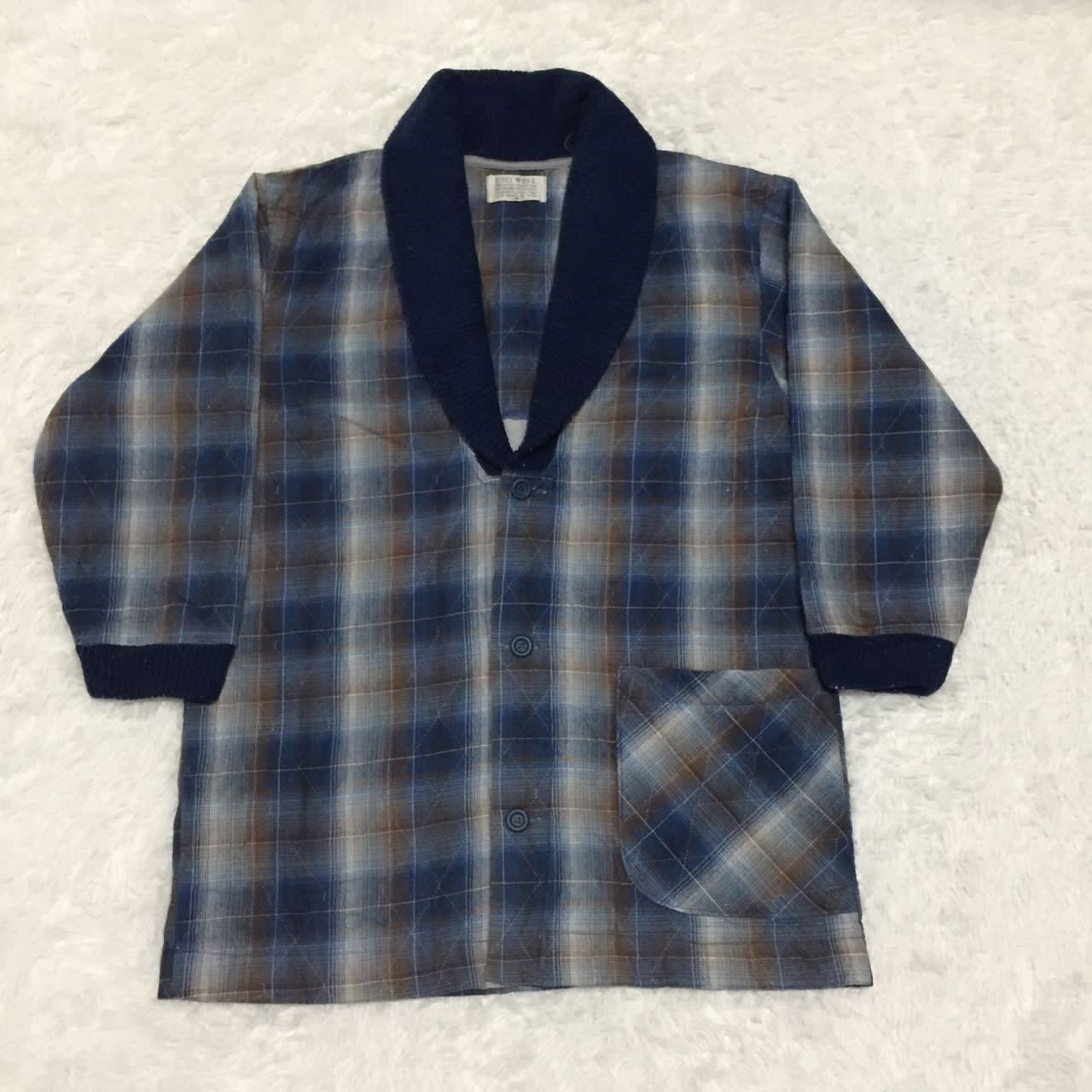 Japanese Brand Beg Well Quilted Shawl Collar Cardigan Made in Japan Size US M / EU 48-50 / 2 - 10 Thumbnail
