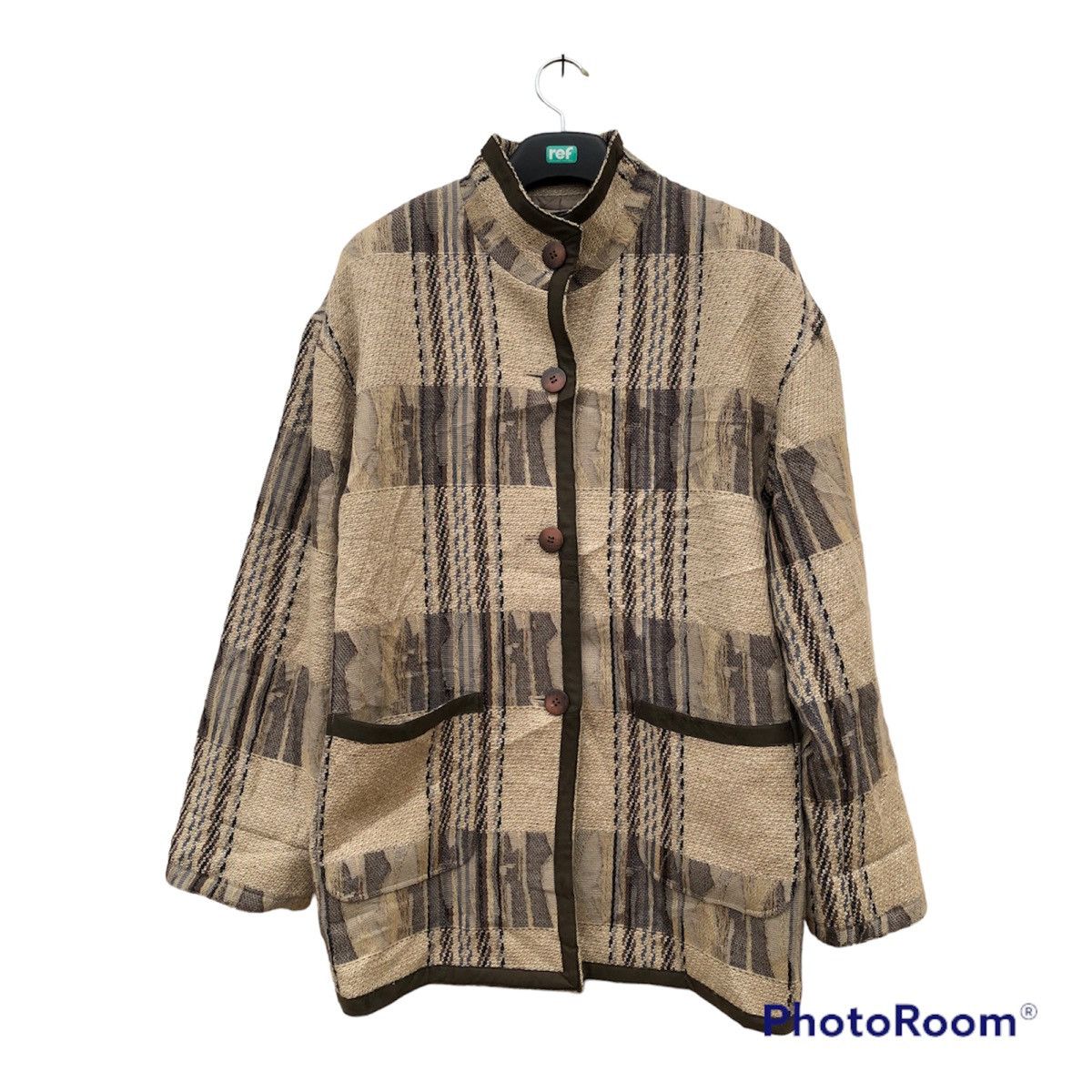 image of Navajo x Pyjama Clothing Kapital Inspired Brages Tokyo Harajuku Cherpa Jacket in Brown (Size Large)