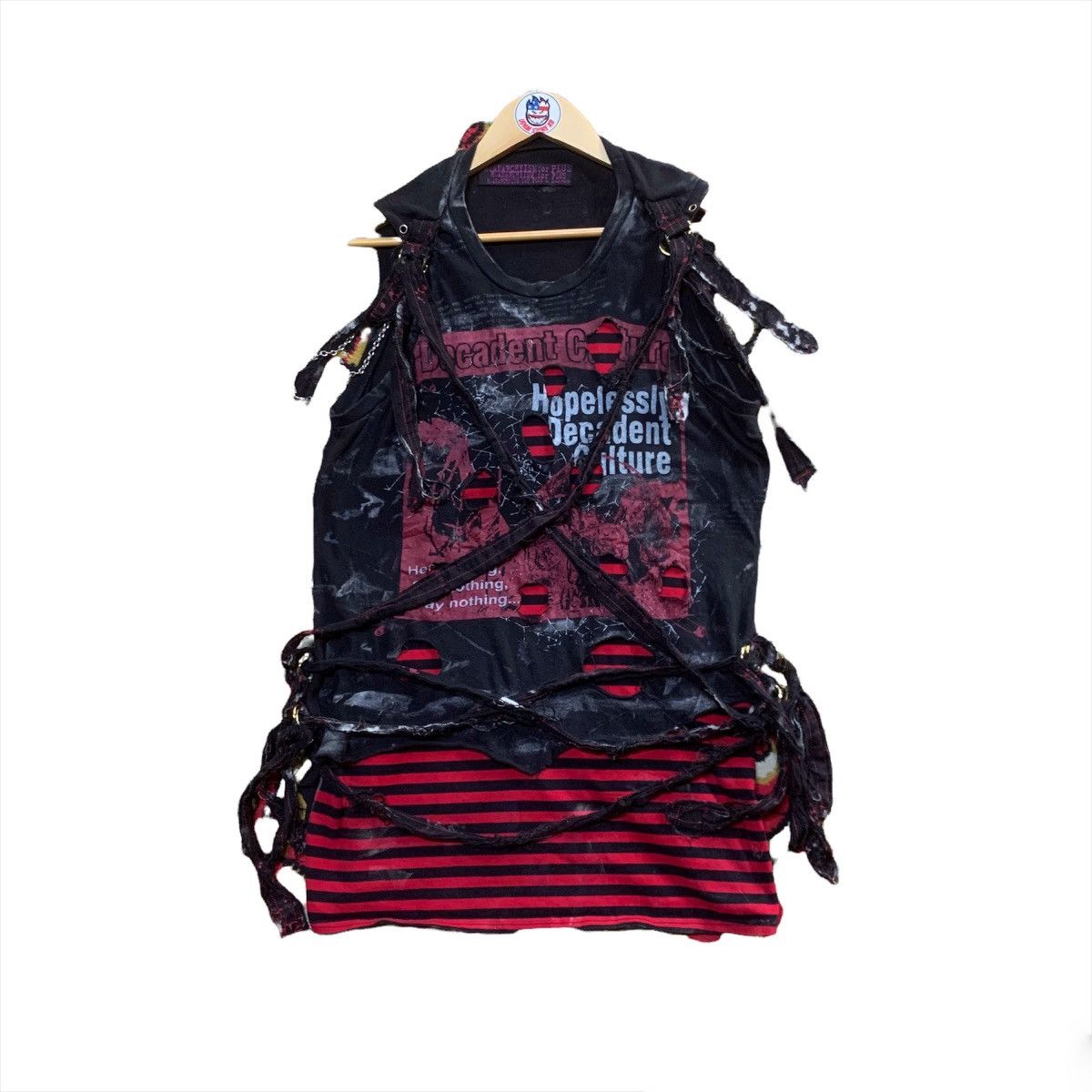 💥SUPER RARE💥Anarchy By H.Naoto Bondage Harajuku Punk Shirt