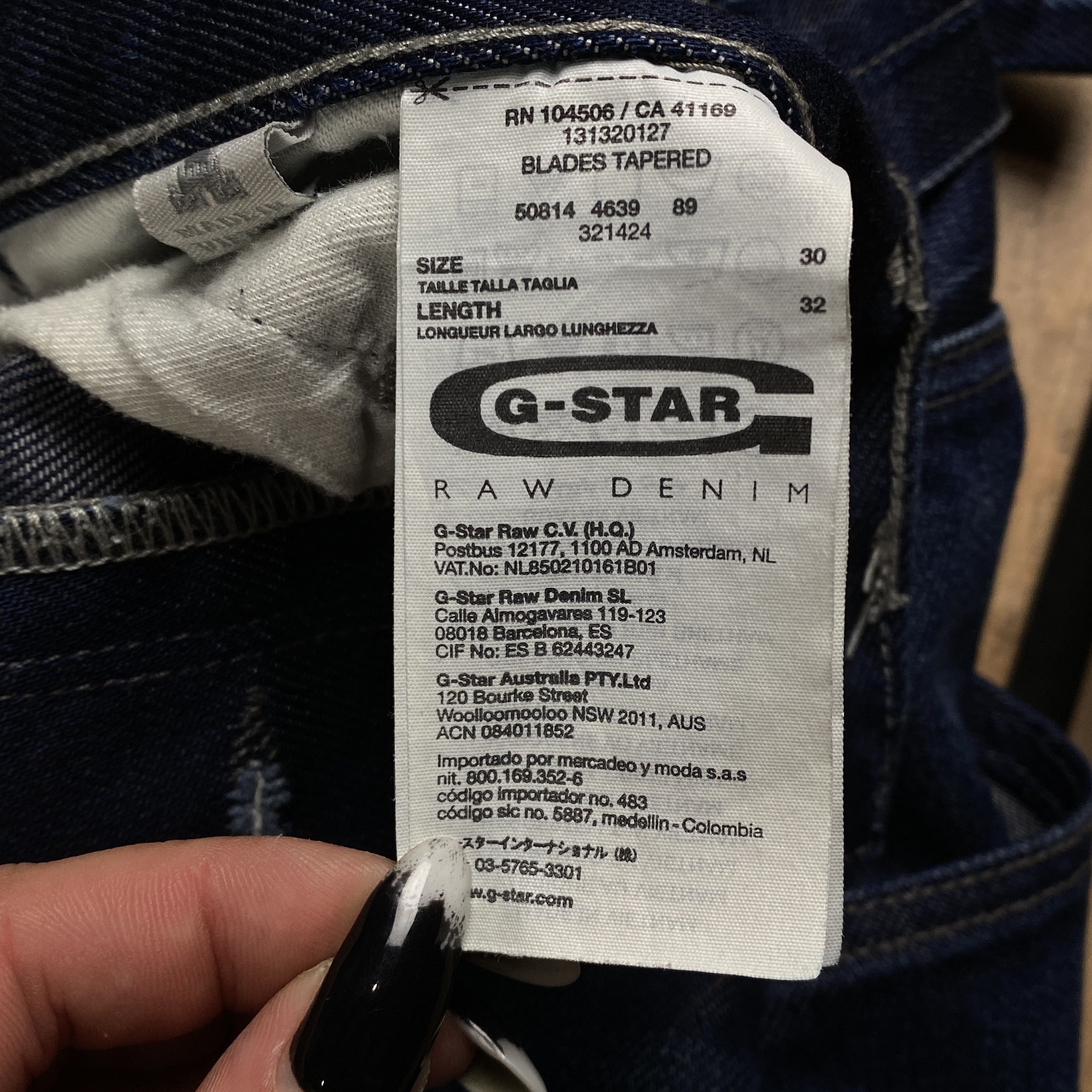 G-Star Mens Jeans G Star Raw Denim Size 30 Blue Blades Tapered Size US 30 / EU 46 - 6 Thumbnail