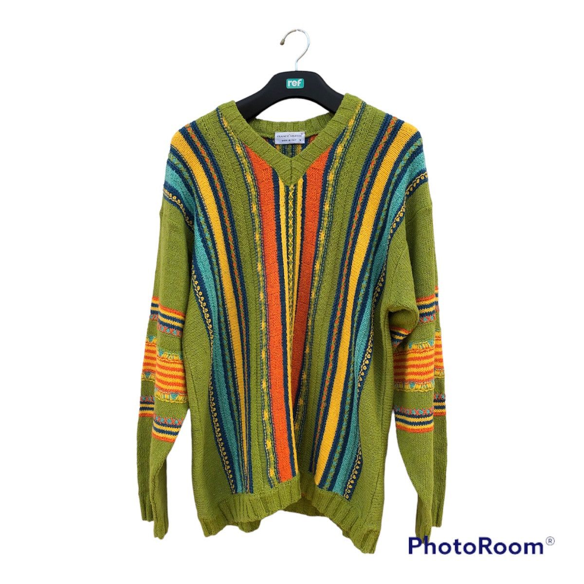 image of Italian Designers Franco Grandi V Neck Treasure Coast Navajo Cardigan, Women's (Size Medium)