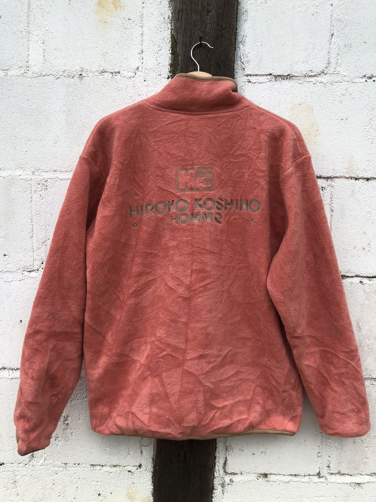 Hiroko Koshino Homme × Japanese Brand Hiroko Koshino Homme Fleece Jacket Box Logo Size US L / EU 52-54 / 3 - 4 Thumbnail