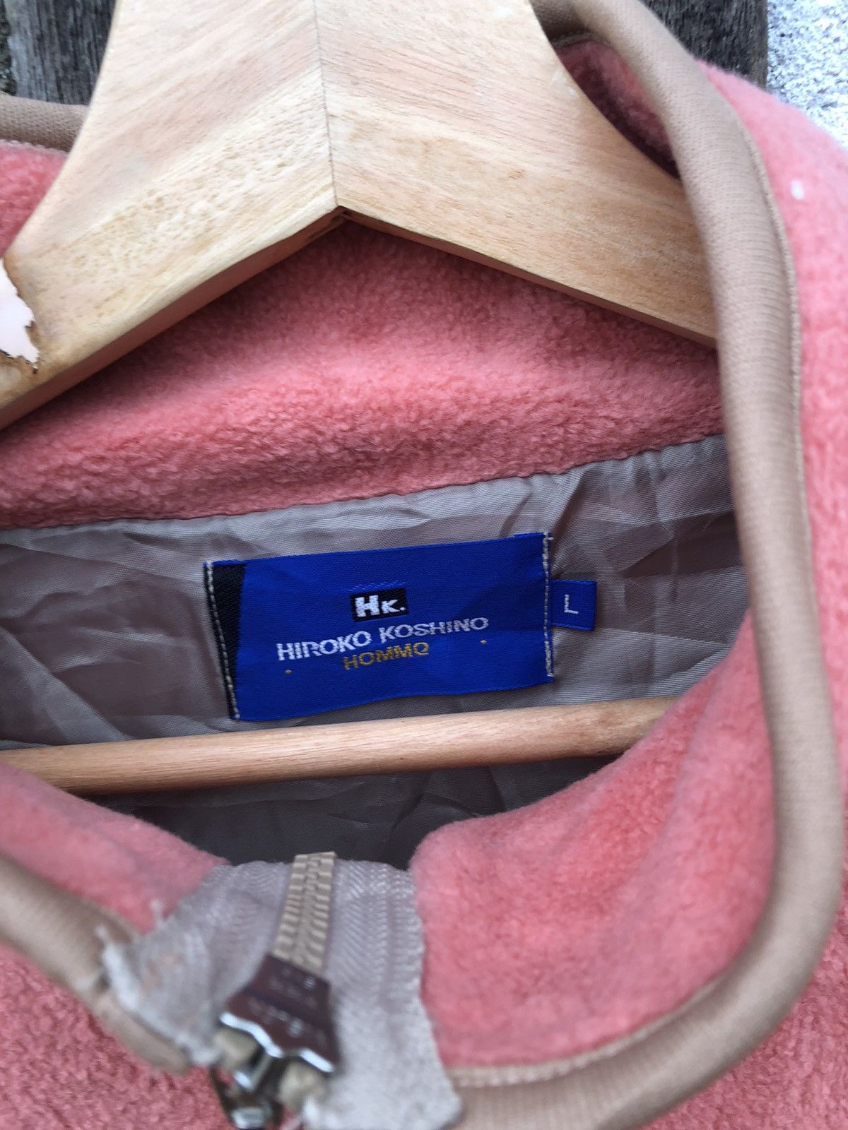 Hiroko Koshino Homme × Japanese Brand Hiroko Koshino Homme Fleece Jacket Box Logo Size US L / EU 52-54 / 3 - 6 Thumbnail