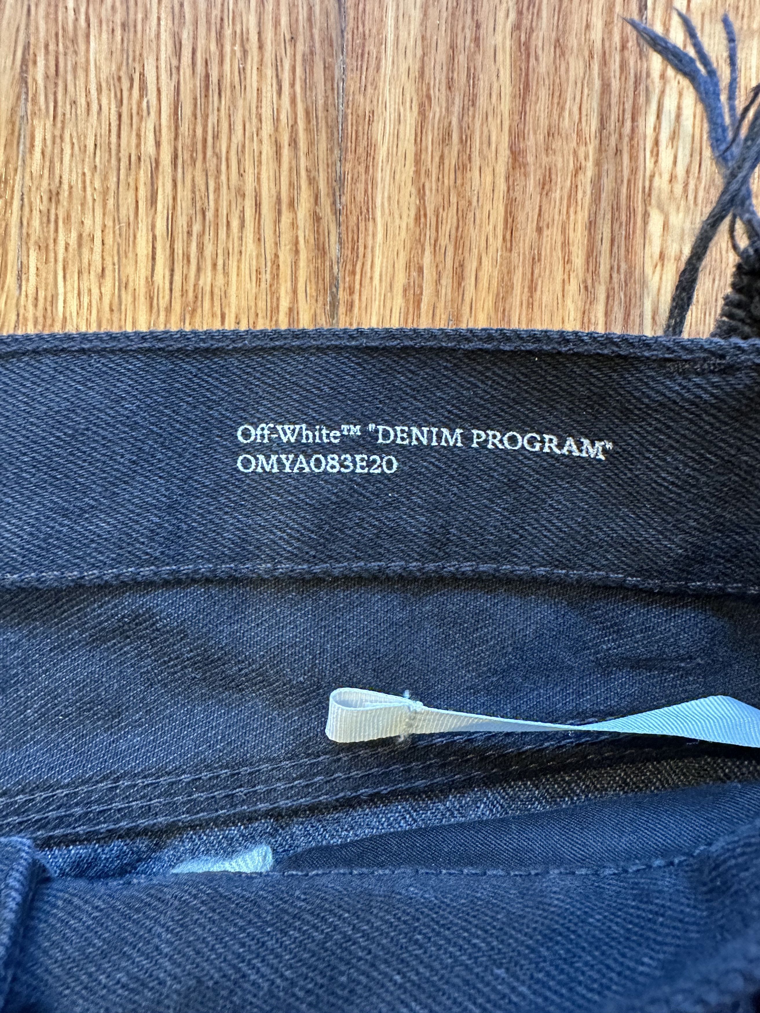 OFF-WHITE C/O VIRGIL ABLOH Grey Double Knee Denim Size 30