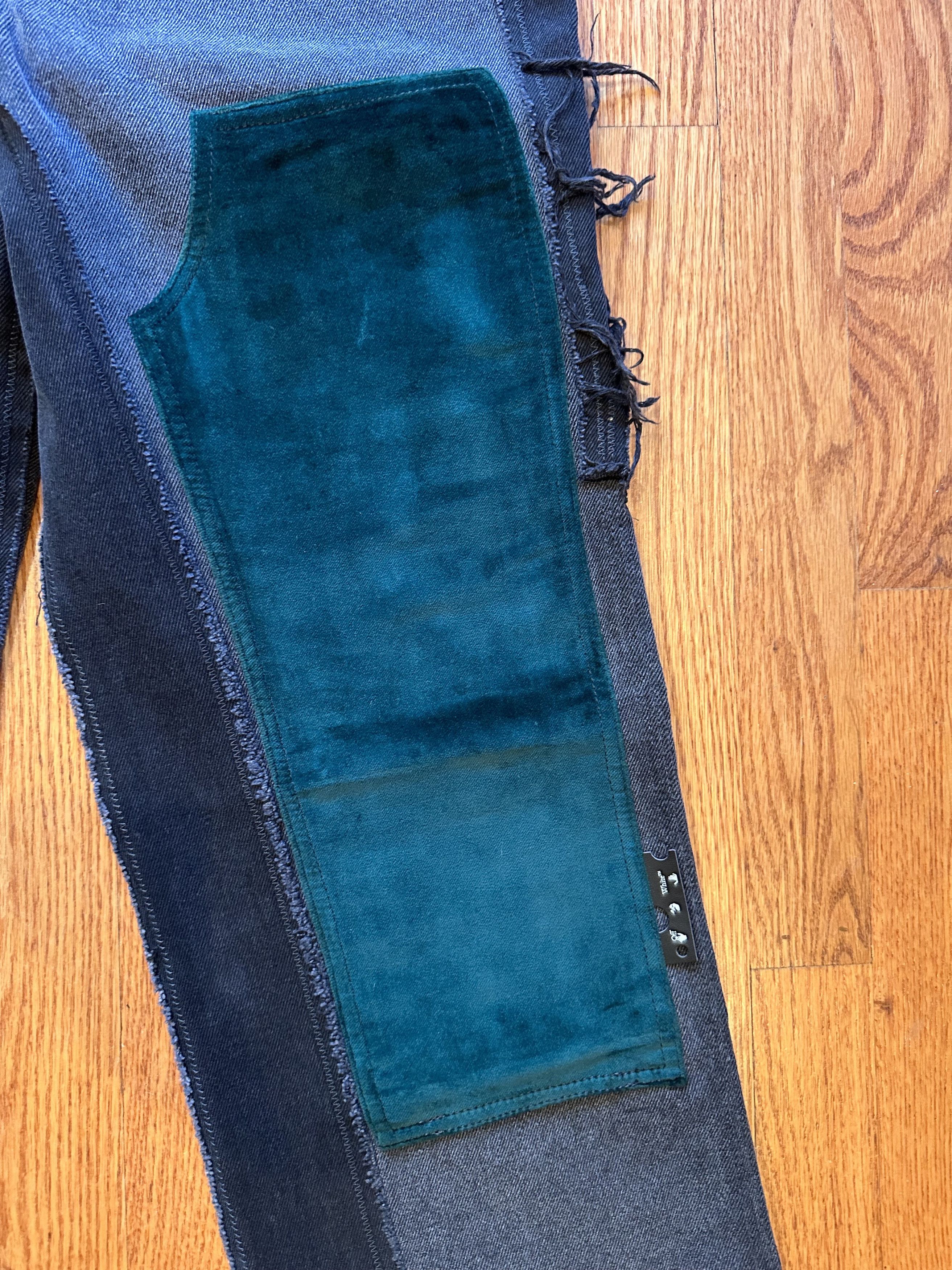 OFF-WHITE C/O VIRGIL ABLOH Grey Double Knee Denim Size 30