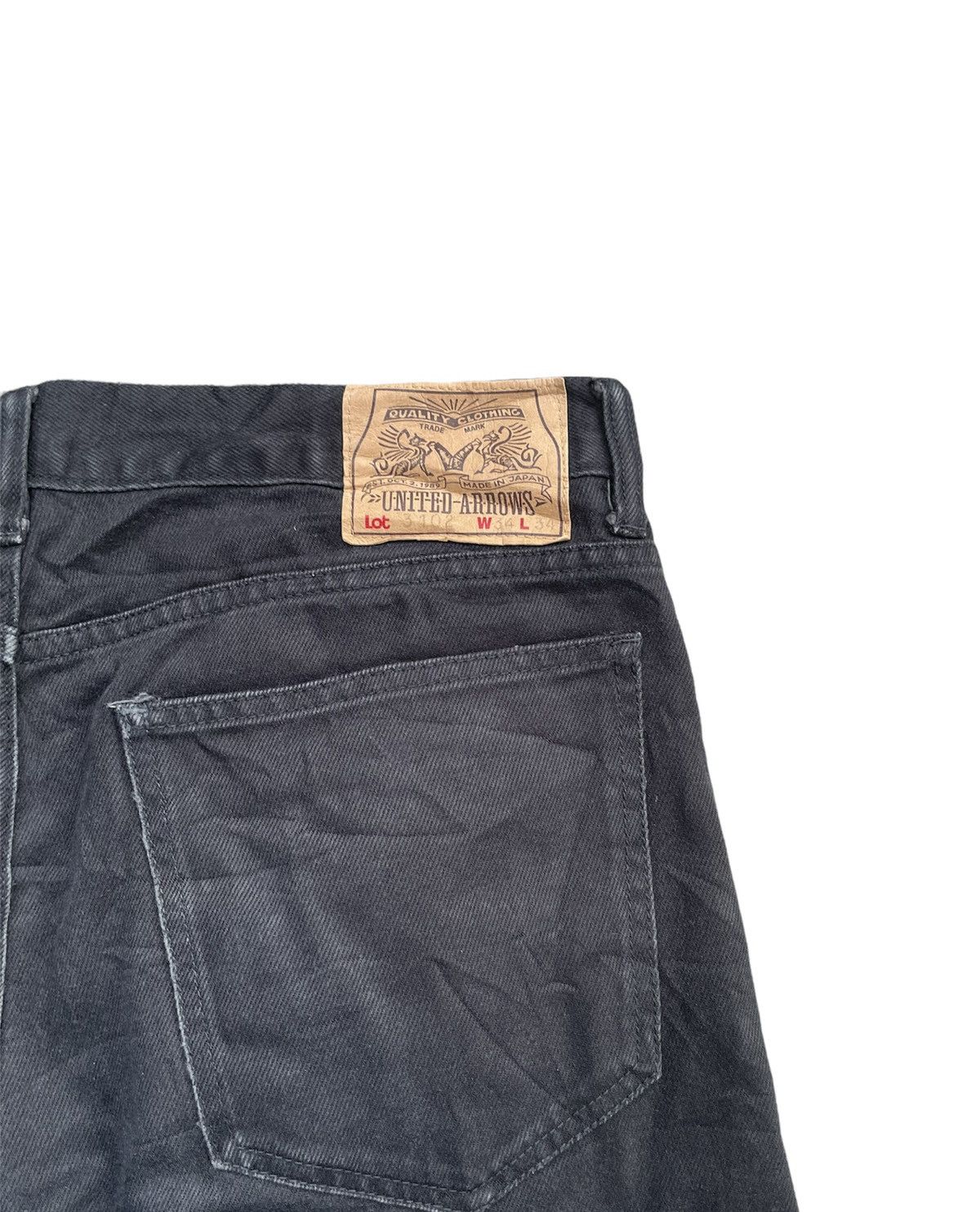 Designer × United Arrows × Vintage United Arrows Vintage Black Denim Size US 34 / EU 50 - 9 Thumbnail