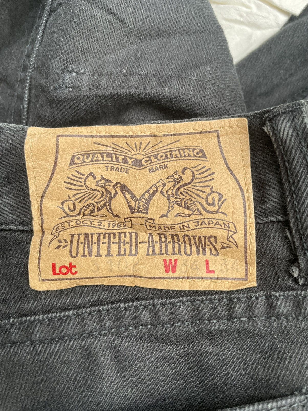 Designer × United Arrows × Vintage United Arrows Vintage Black Denim Size US 34 / EU 50 - 10 Thumbnail