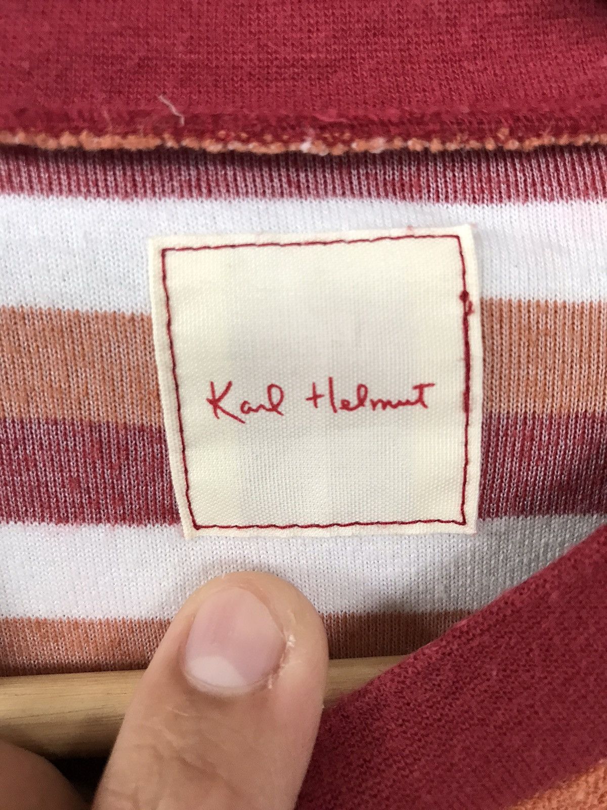 Karl Helmut Vintage Karl Helmut Stripes Ringer Tee Size US L / EU 52-54 / 3 - 8 Thumbnail