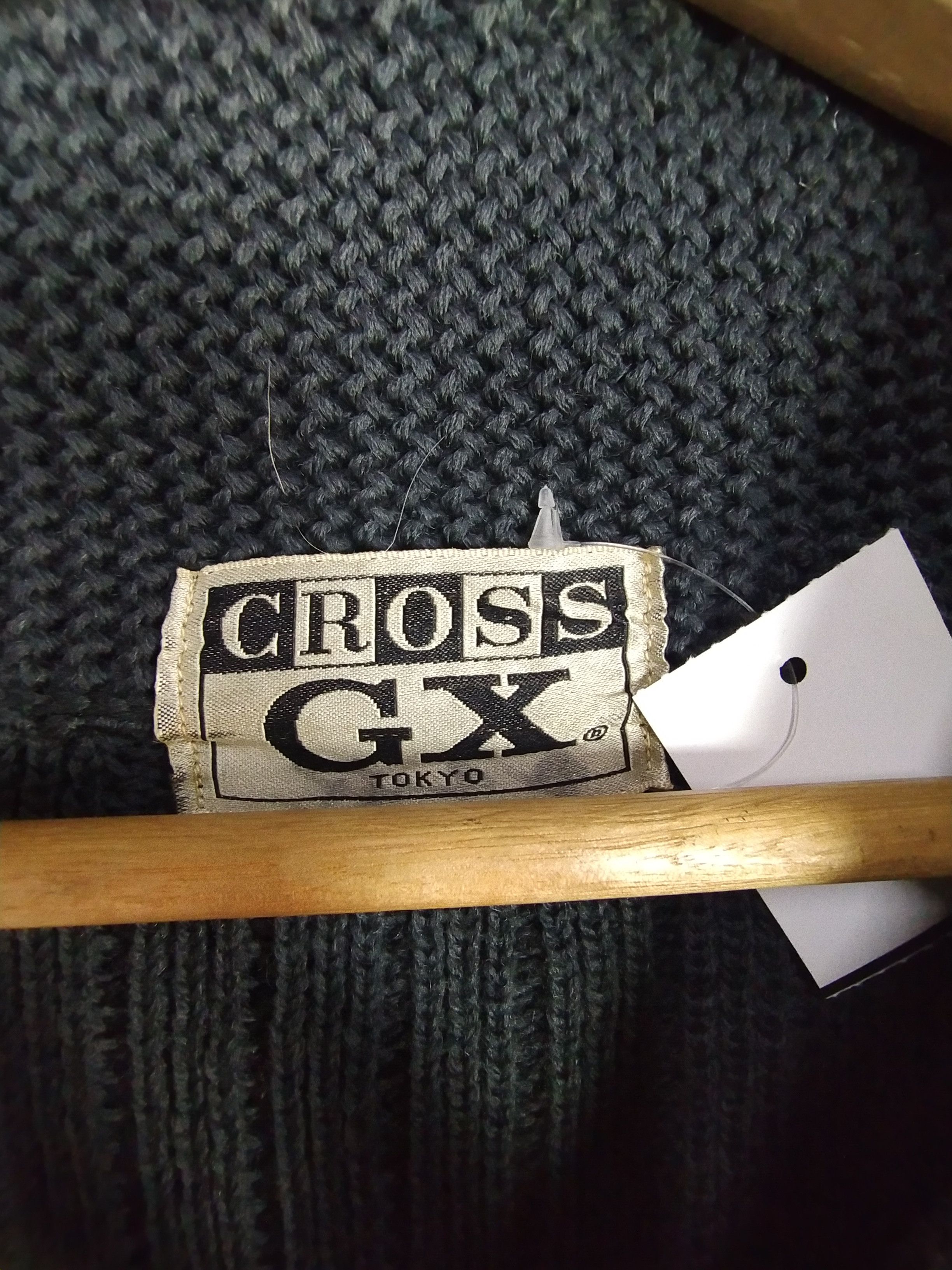 Vintage Cross GX black knitwear cardigan japan #S030 Size US L / EU 52-54 / 3 - 5 Thumbnail