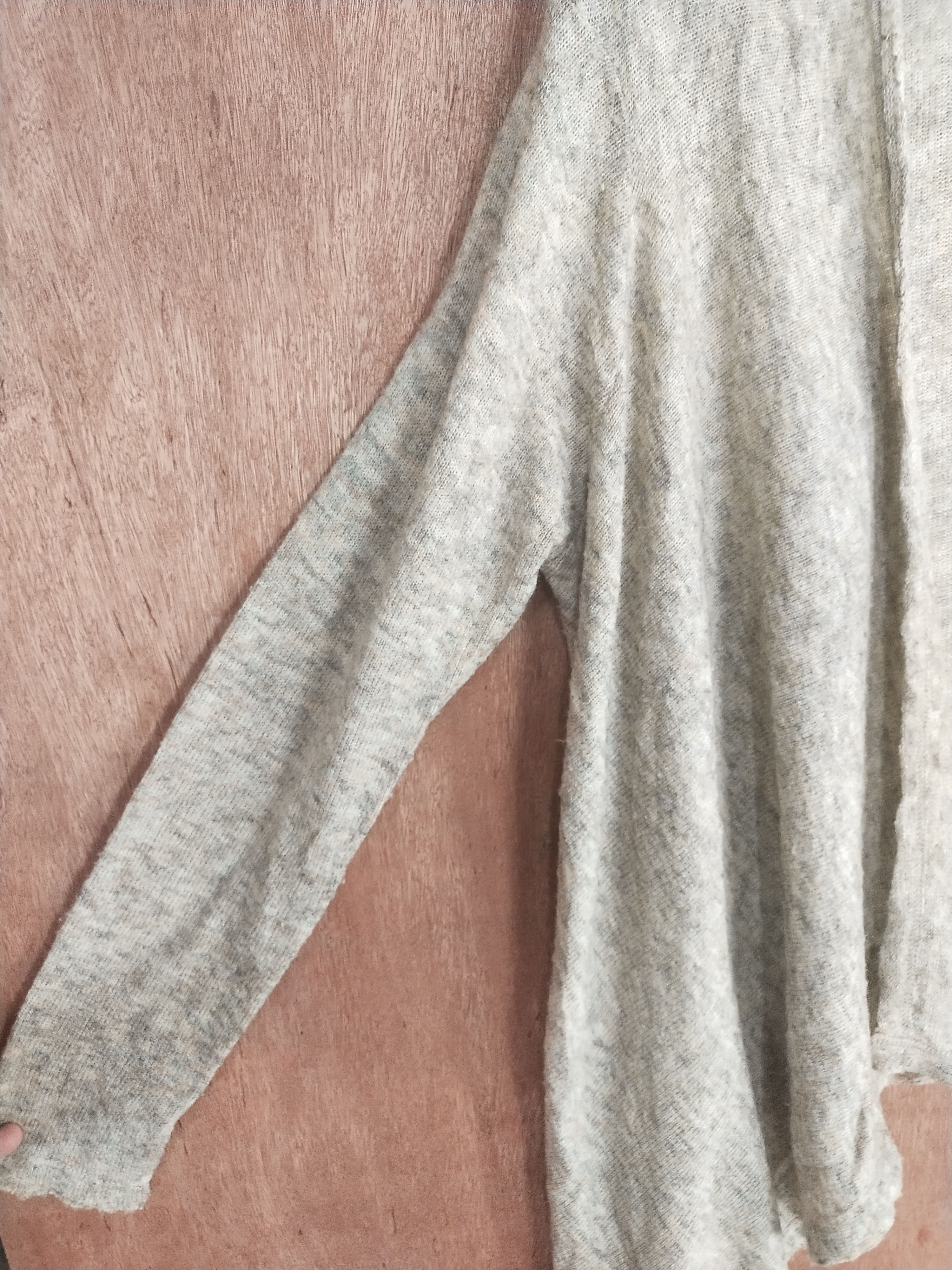 Hypebeast Pou dou dou gray plain knitwear cardigan #S015 Size US L / EU 52-54 / 3 - 4 Thumbnail