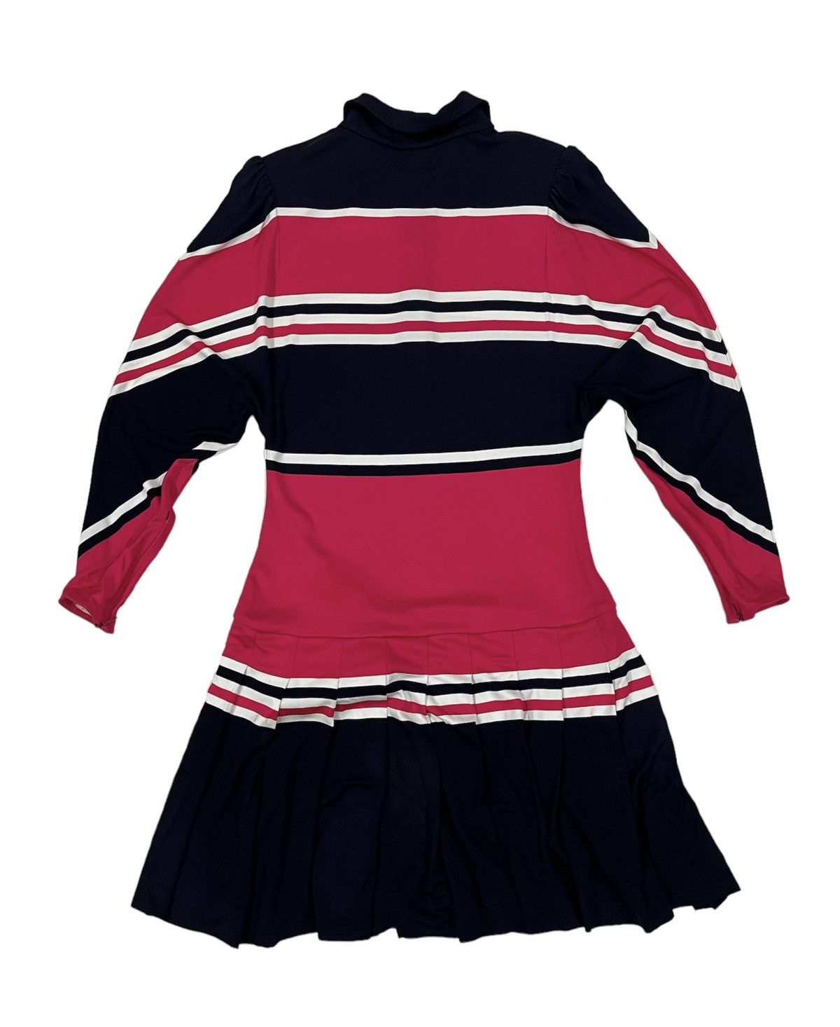 Other New‼️MIU MIU 2017 Organzino Long Sleeve Dress Navy Blue Pink Size S / US 4 / IT 40 - 4 Thumbnail