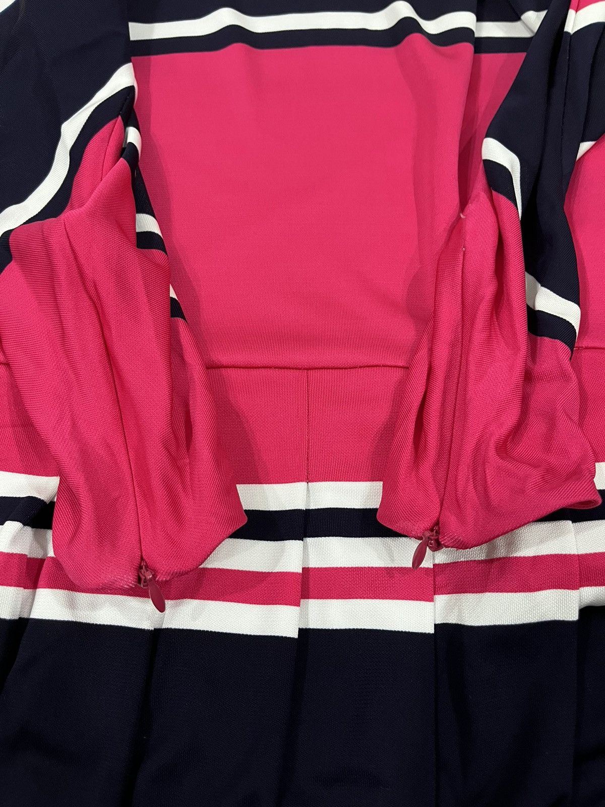 Other New‼️MIU MIU 2017 Organzino Long Sleeve Dress Navy Blue Pink Size S / US 4 / IT 40 - 8 Thumbnail