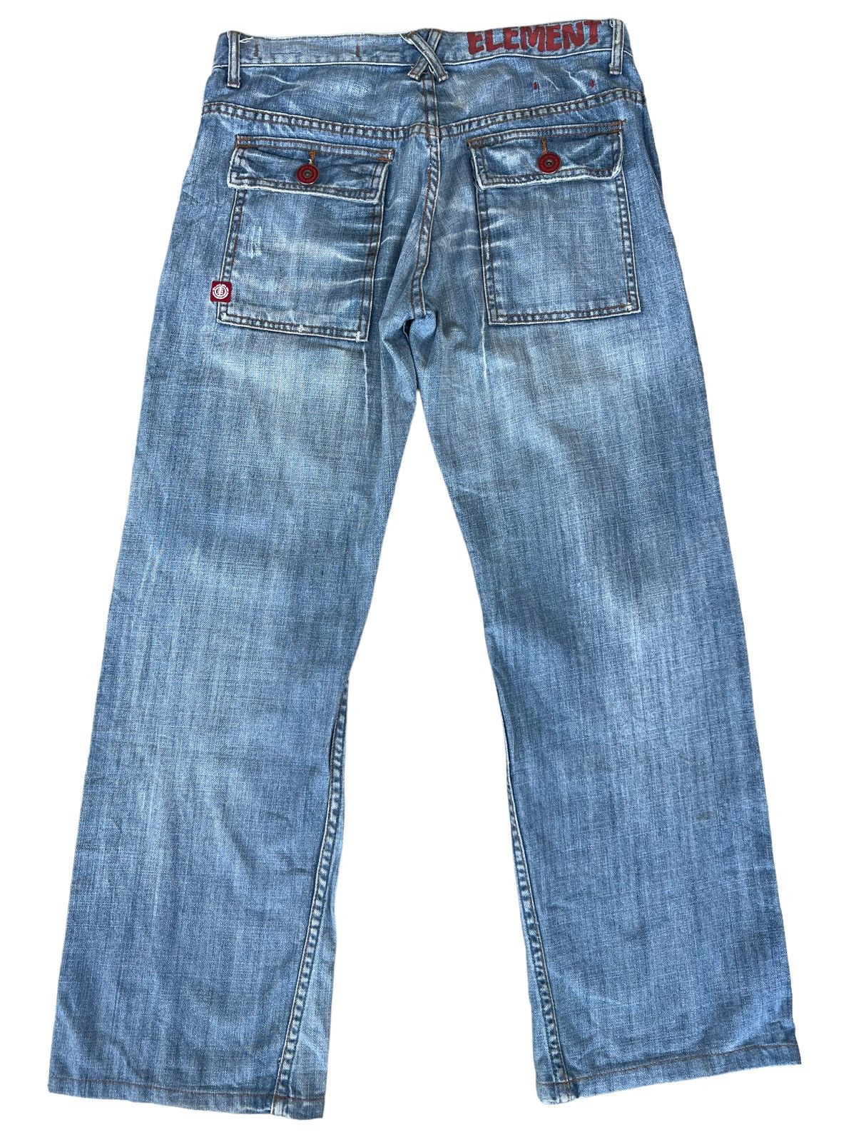 Element Vintage Element Faded Baggy Wide Denim Jeans 33x30.5 Size US 33 - 3 Thumbnail