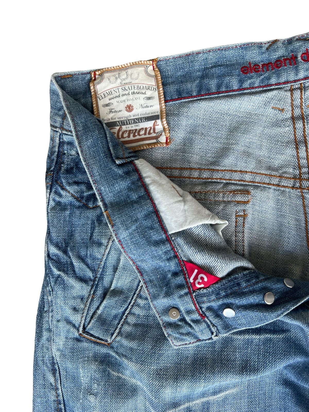 Element Vintage Element Faded Baggy Wide Denim Jeans 33x30.5 Size US 33 - 7 Thumbnail