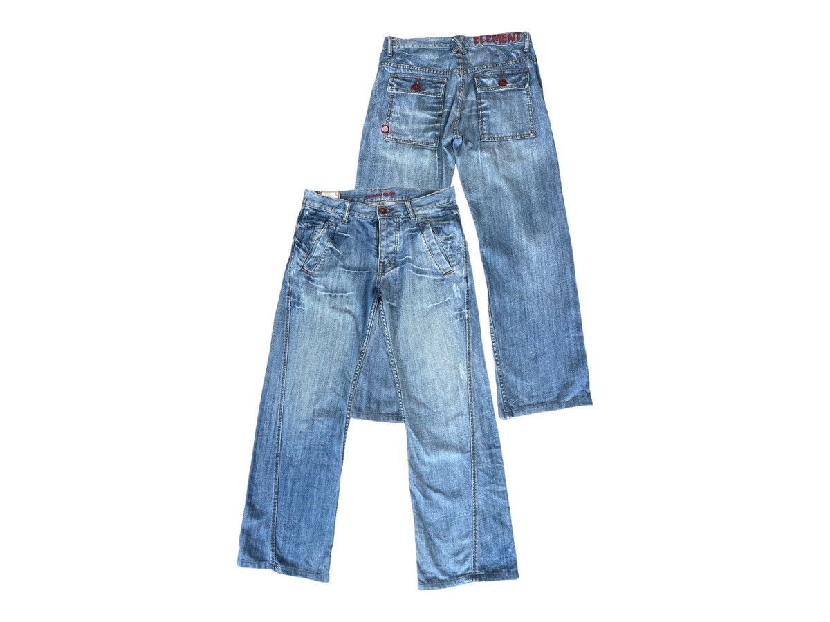 Element Vintage Element Faded Baggy Wide Denim Jeans 33x30.5 Size US 33 - 1 Thumbnail