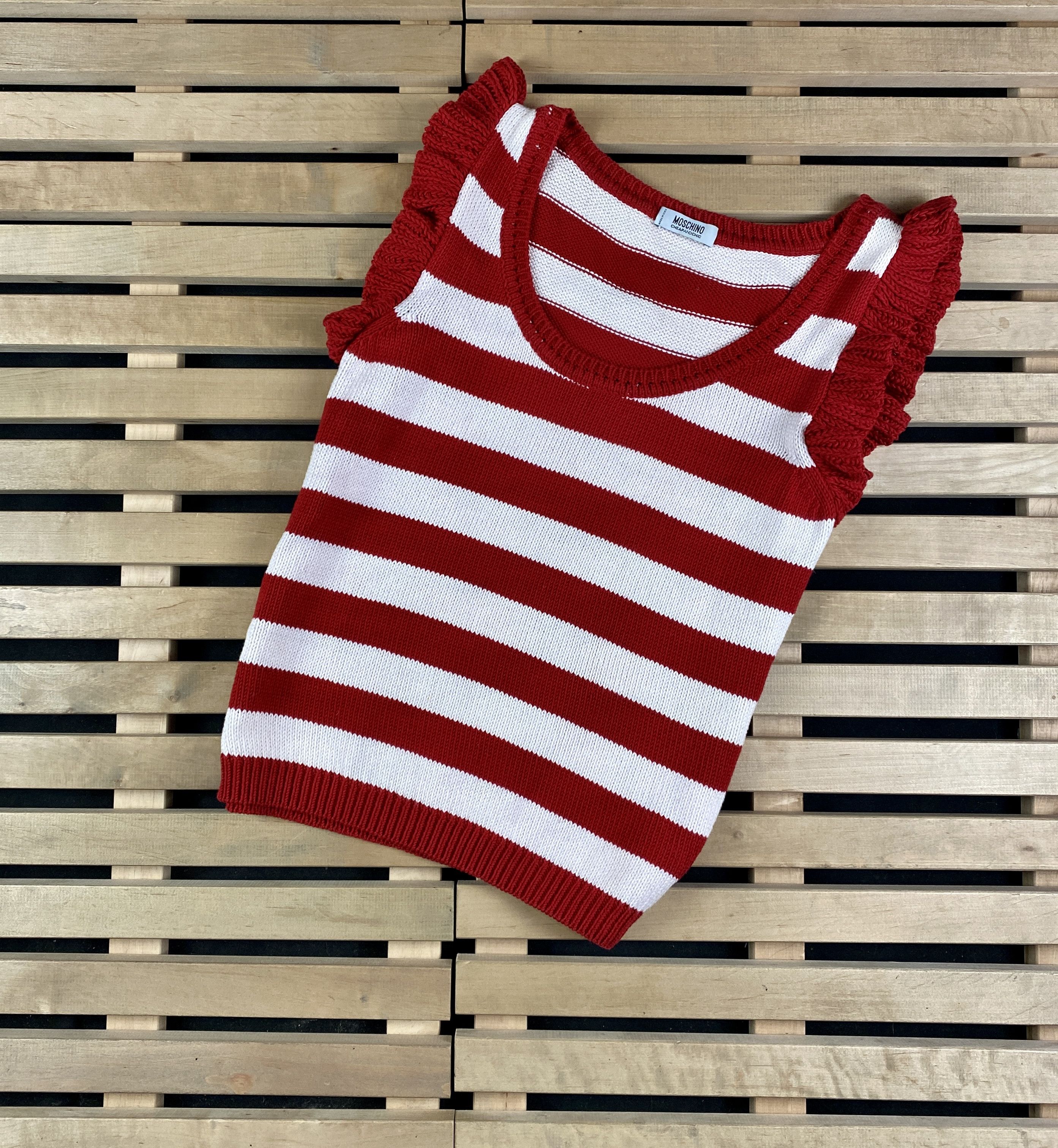 Moschino Womens Top T Shirt Moschino Cheapandchic Size UK 14 US 12 Size XL / US 12-14 / IT 48-50 - 1 Thumbnail