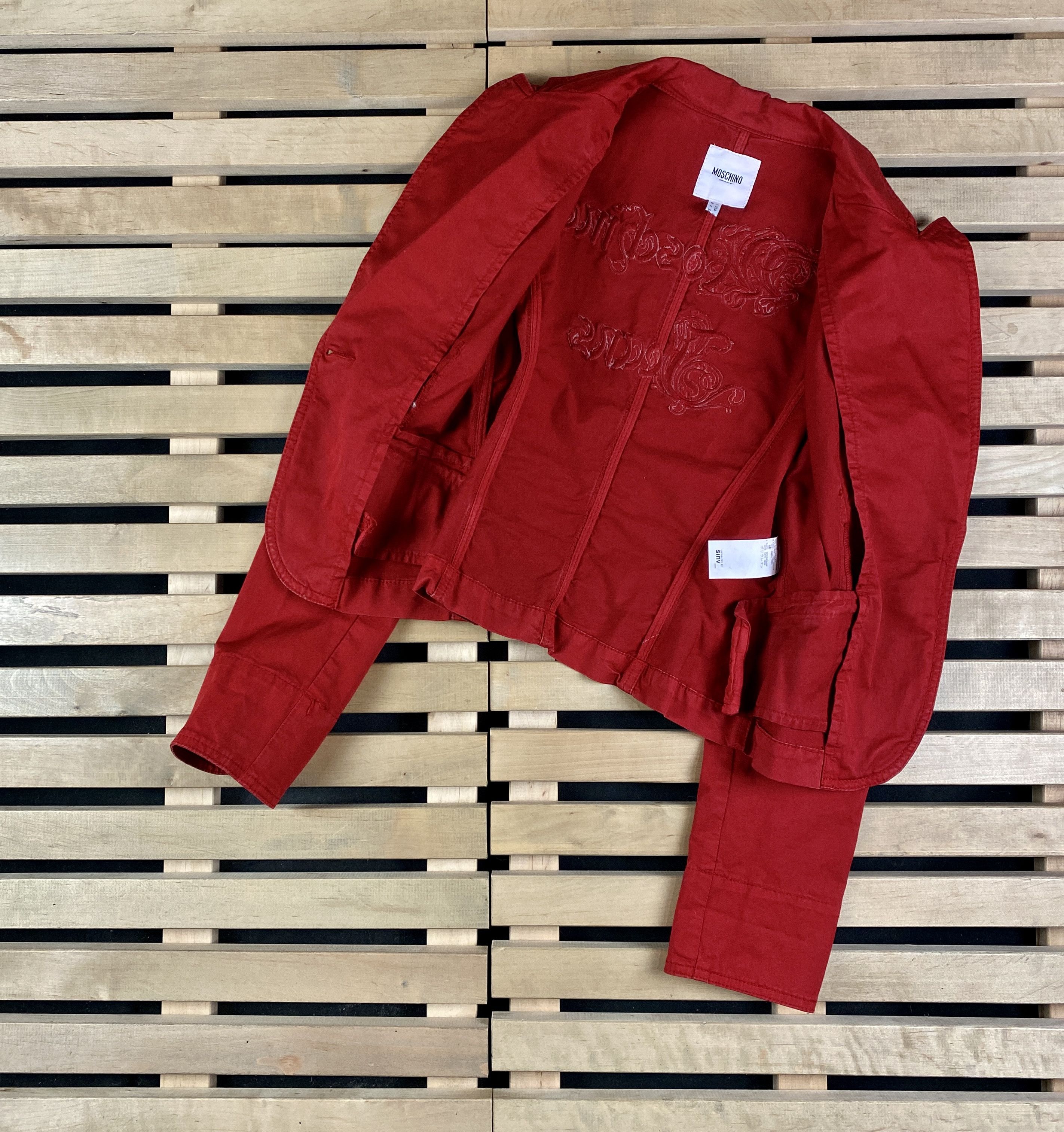 Moschino Womens Blazer Basic Jacket Moschino Size UK 8 US 4 Red Size S / US 4 / IT 40 - 5 Thumbnail