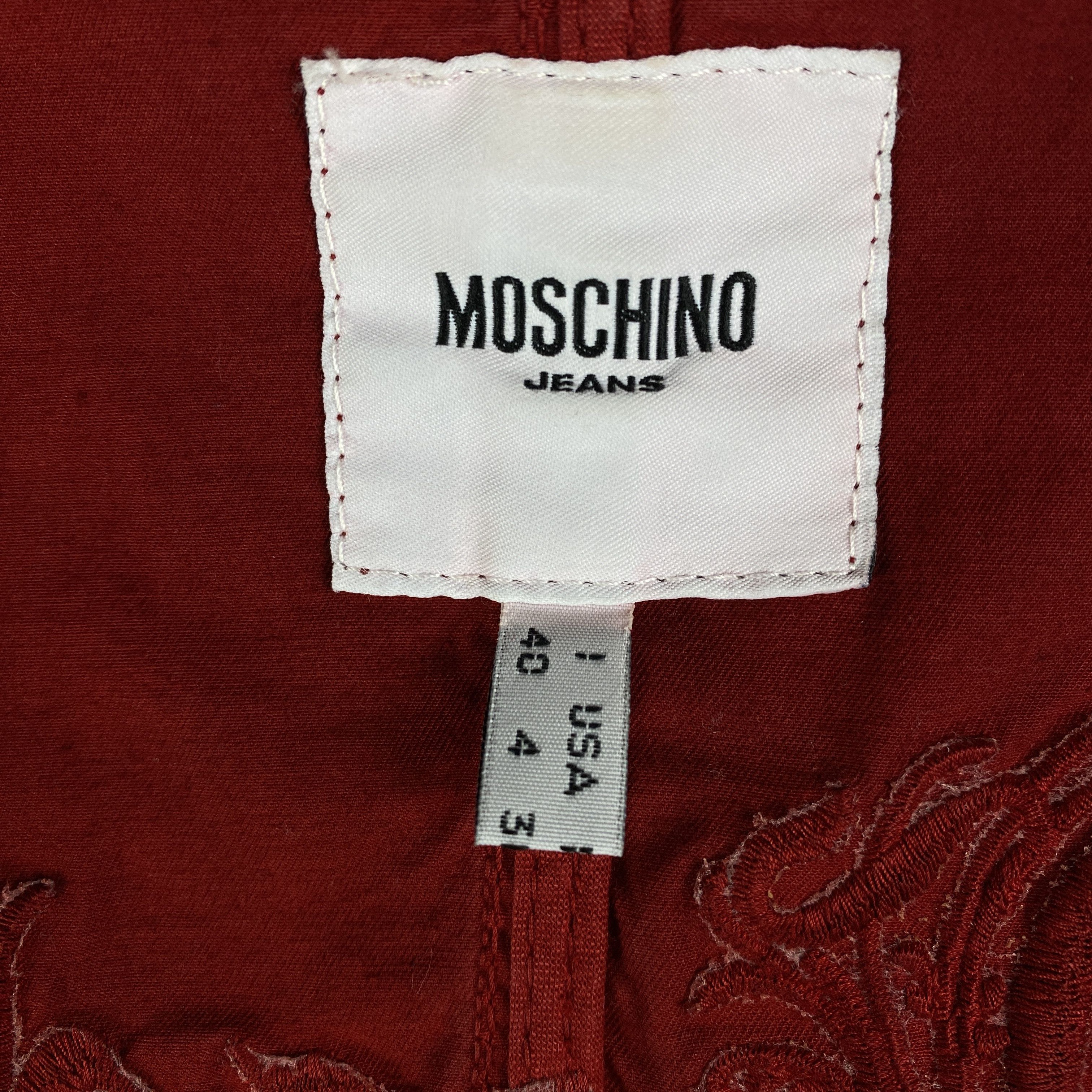 Moschino Womens Blazer Basic Jacket Moschino Size UK 8 US 4 Red Size S / US 4 / IT 40 - 6 Thumbnail