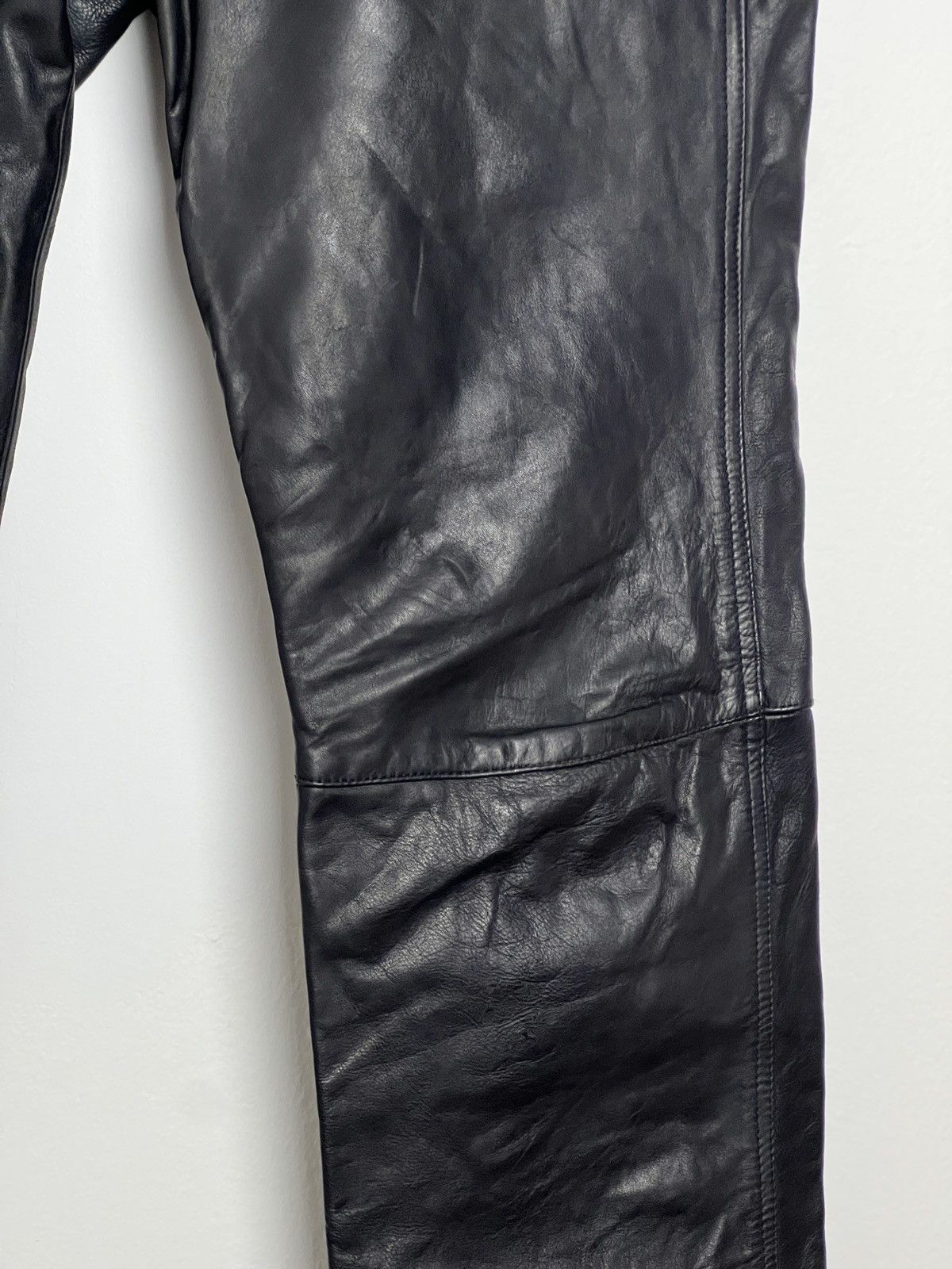 RRL Ralph Lauren Genuine Leather Jean Pants Size US 32 / EU 48 - 3 Thumbnail