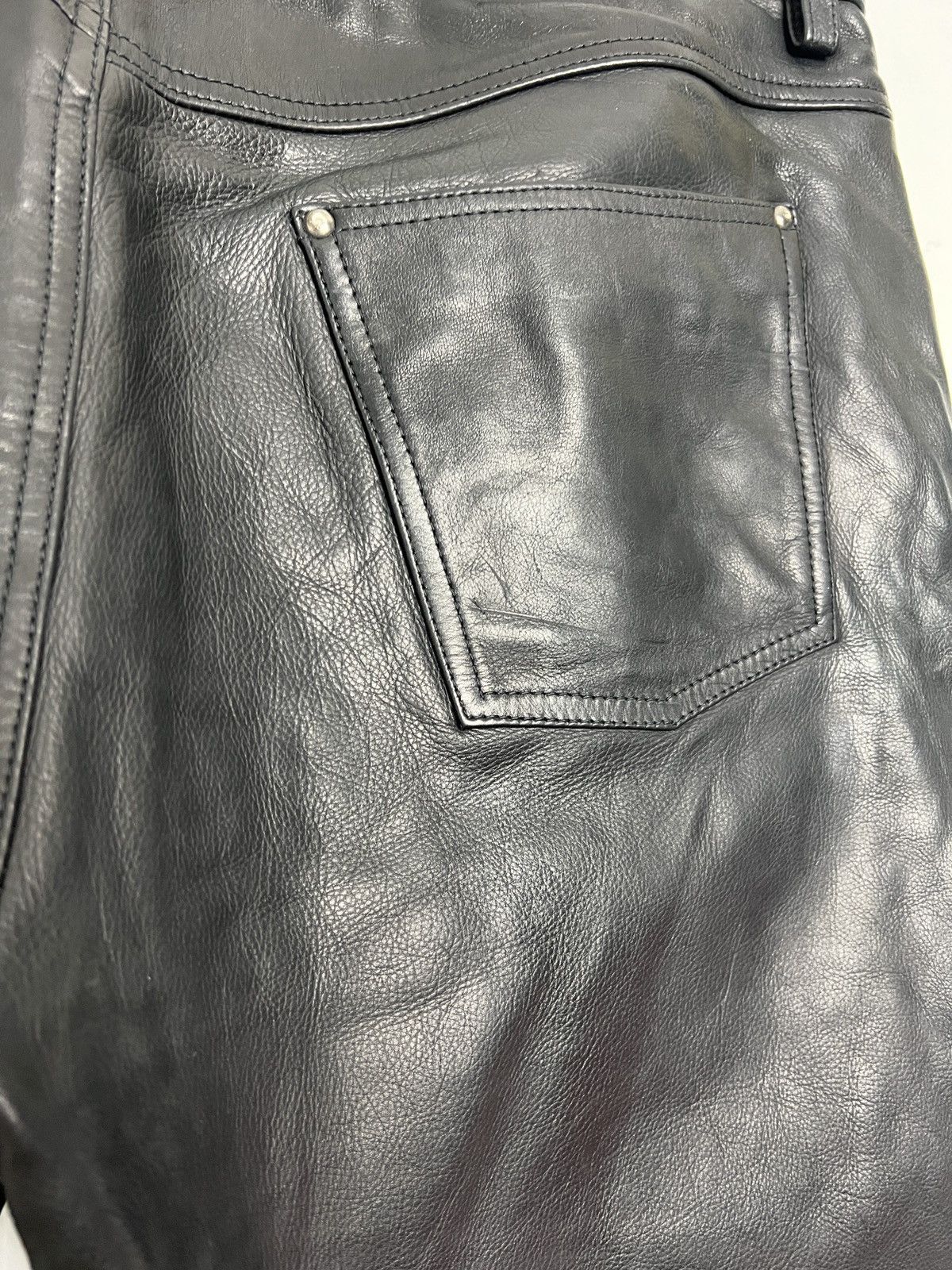 RRL Ralph Lauren Genuine Leather Jean Pants Size US 32 / EU 48 - 7 Thumbnail
