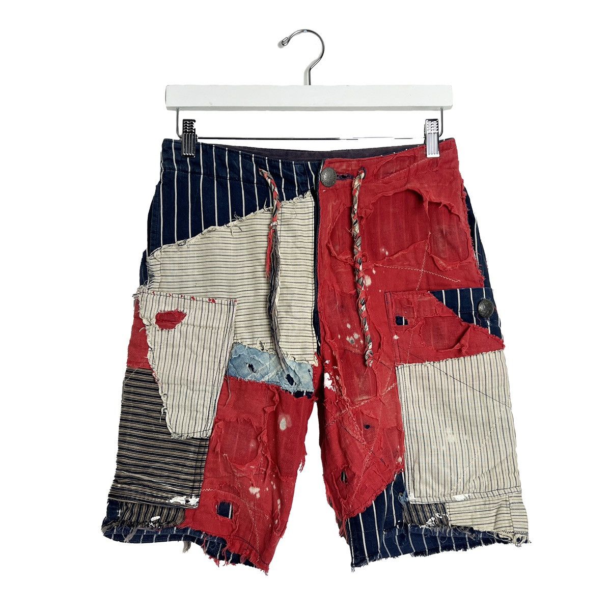 Kapital Kountry Laundry Boro Patchwork Repaired Shorts Size US 28 / EU 44 - 1 Thumbnail
