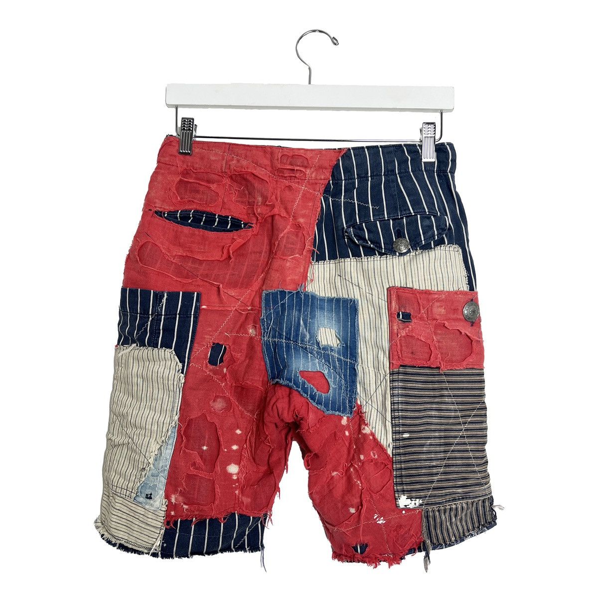 Kapital Kountry Laundry Boro Patchwork Repaired Shorts Size US 28 / EU 44 - 2 Thumbnail