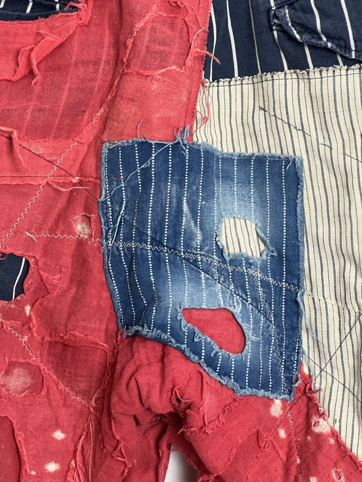 Kapital Kountry Laundry Boro Patchwork Repaired Shorts Size US 28 / EU 44 - 9 Thumbnail