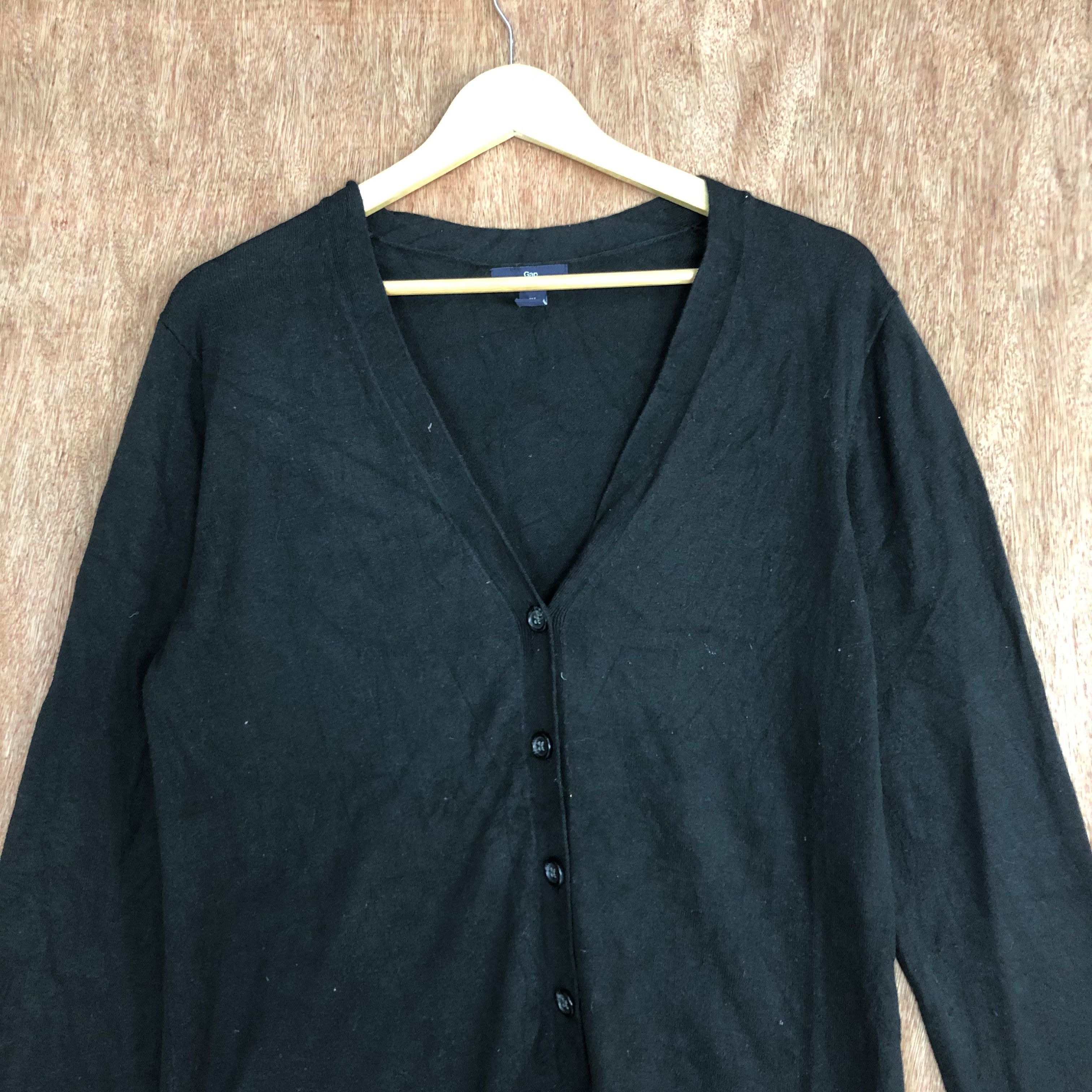 Gap Gap Black Cardigan knitwear #c444 Size US M / EU 48-50 / 2 - 2 Thumbnail