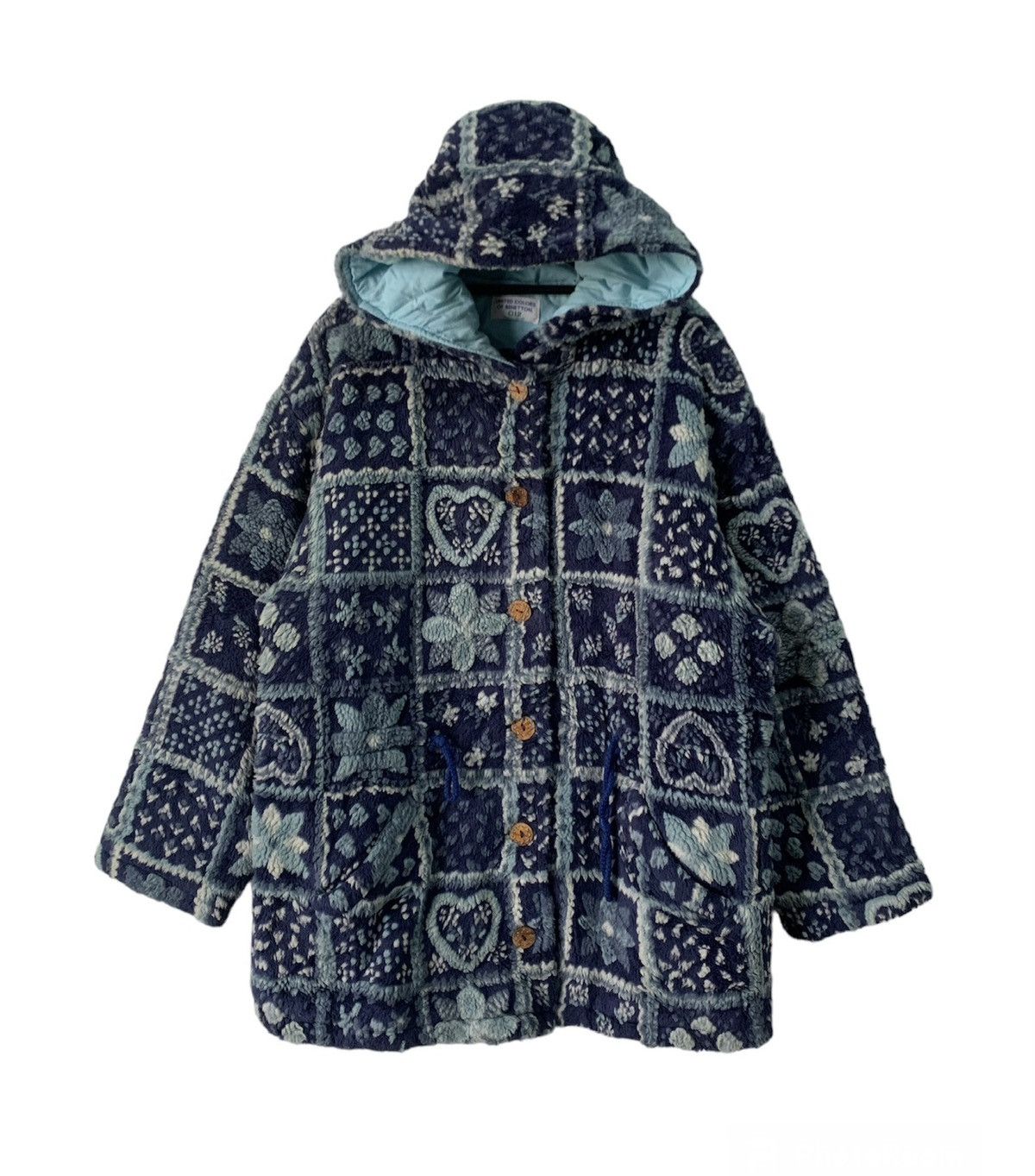 United Colors Of Benetton Art Deep Pile Fleece United Colors of Benetton Jacket Hooded Size XL / US 12-14 / IT 48-50 - 1 Thumbnail