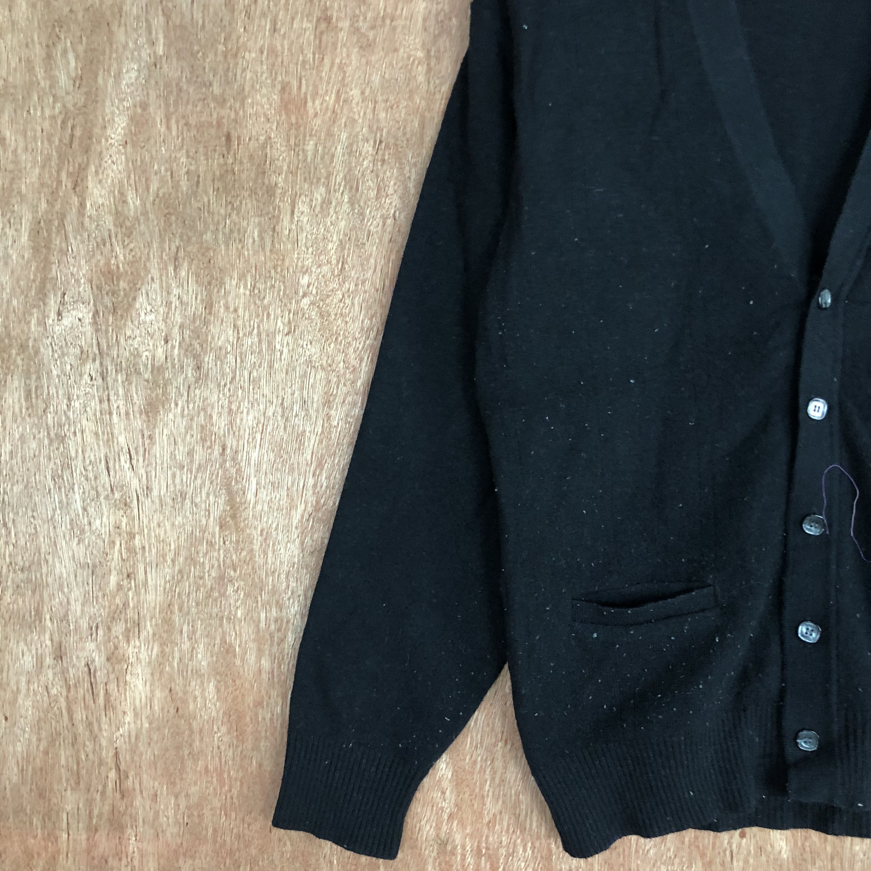 Japanese Brand Gunze Black knitwear japan streetwear Cardigan #c452 Size US M / EU 48-50 / 2 - 7 Thumbnail