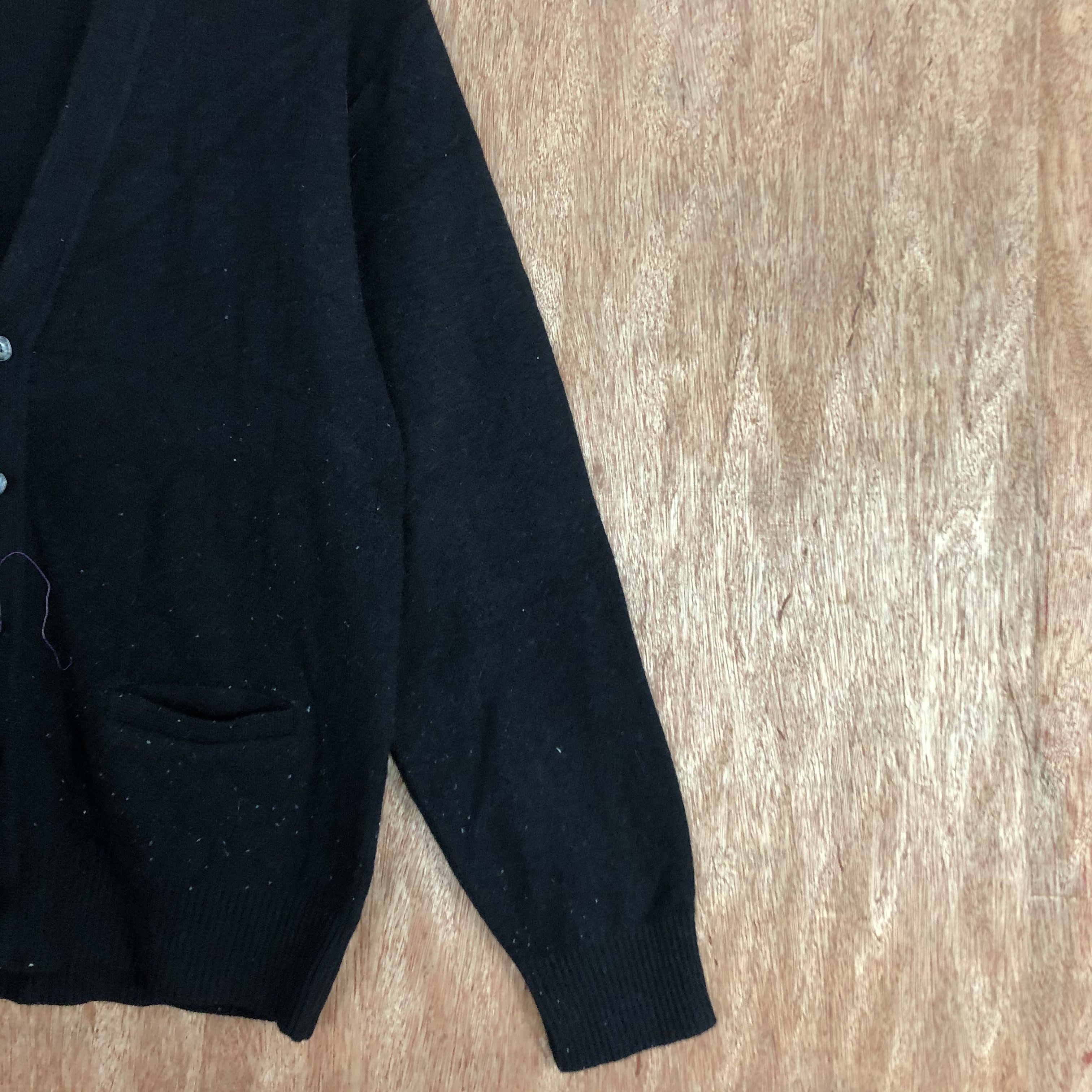 Japanese Brand Gunze Black knitwear japan streetwear Cardigan #c452 Size US M / EU 48-50 / 2 - 4 Thumbnail