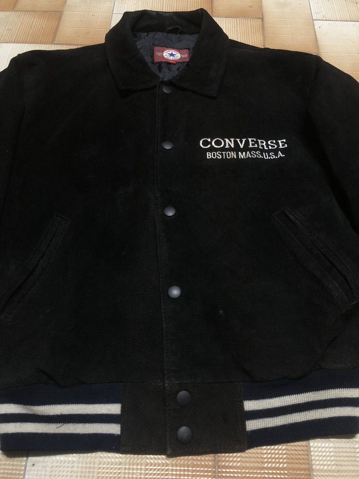 Converse 🔥80’s Varsity Leather CONVERSE BIG LOGO Size US L / EU 52-54 / 3 - 11 Thumbnail