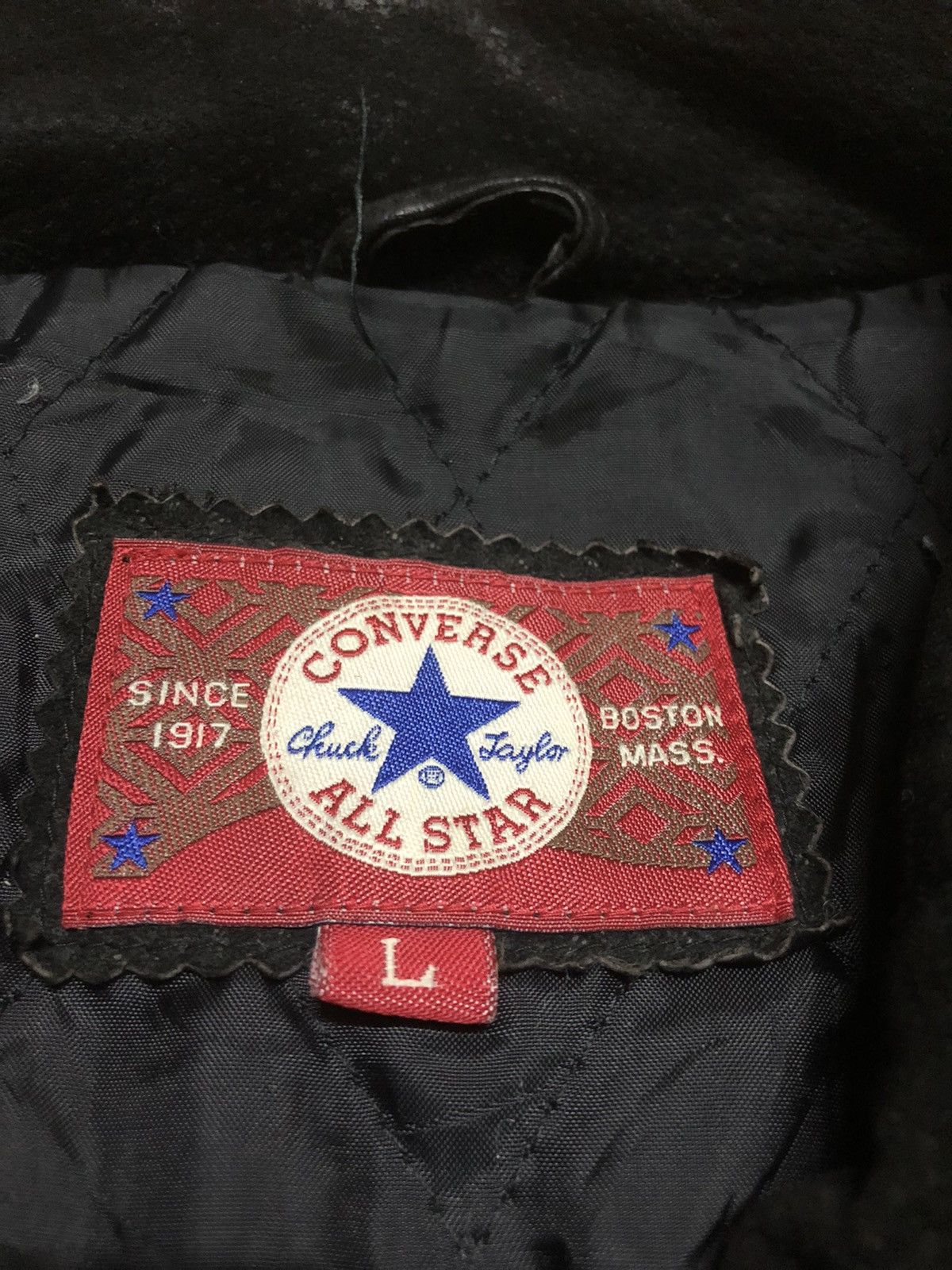 Converse 🔥80’s Varsity Leather CONVERSE BIG LOGO Size US L / EU 52-54 / 3 - 12 Thumbnail