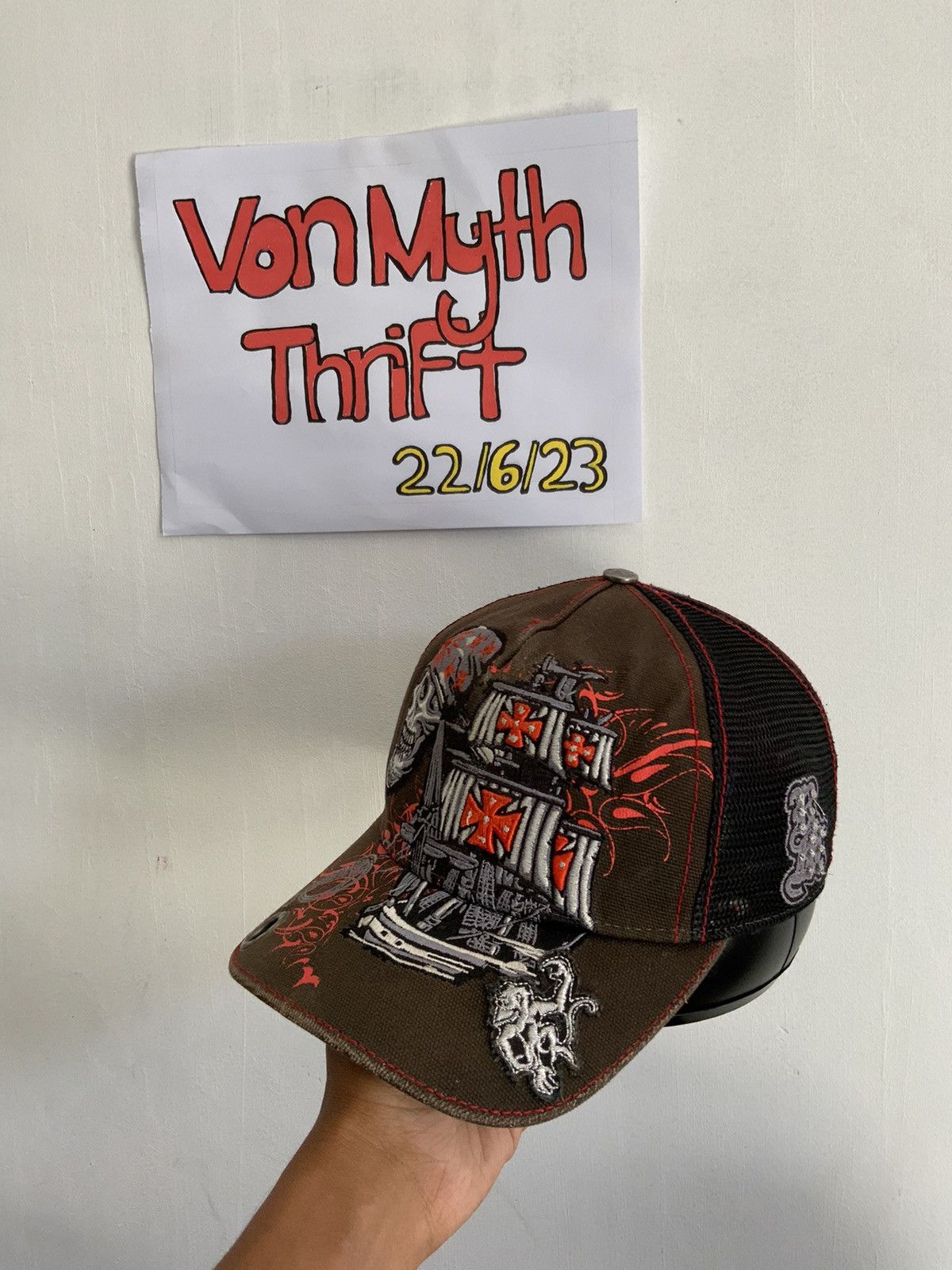 Seditionaries Red Monkey Los Angeles Trucker Hat Size ONE SIZE - 2 Thumbnail