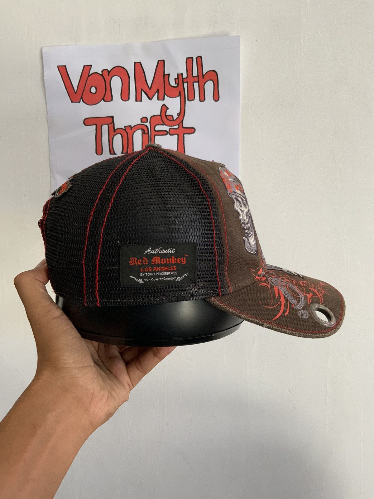 Seditionaries Red Monkey Los Angeles Trucker Hat Size ONE SIZE - 5 Thumbnail