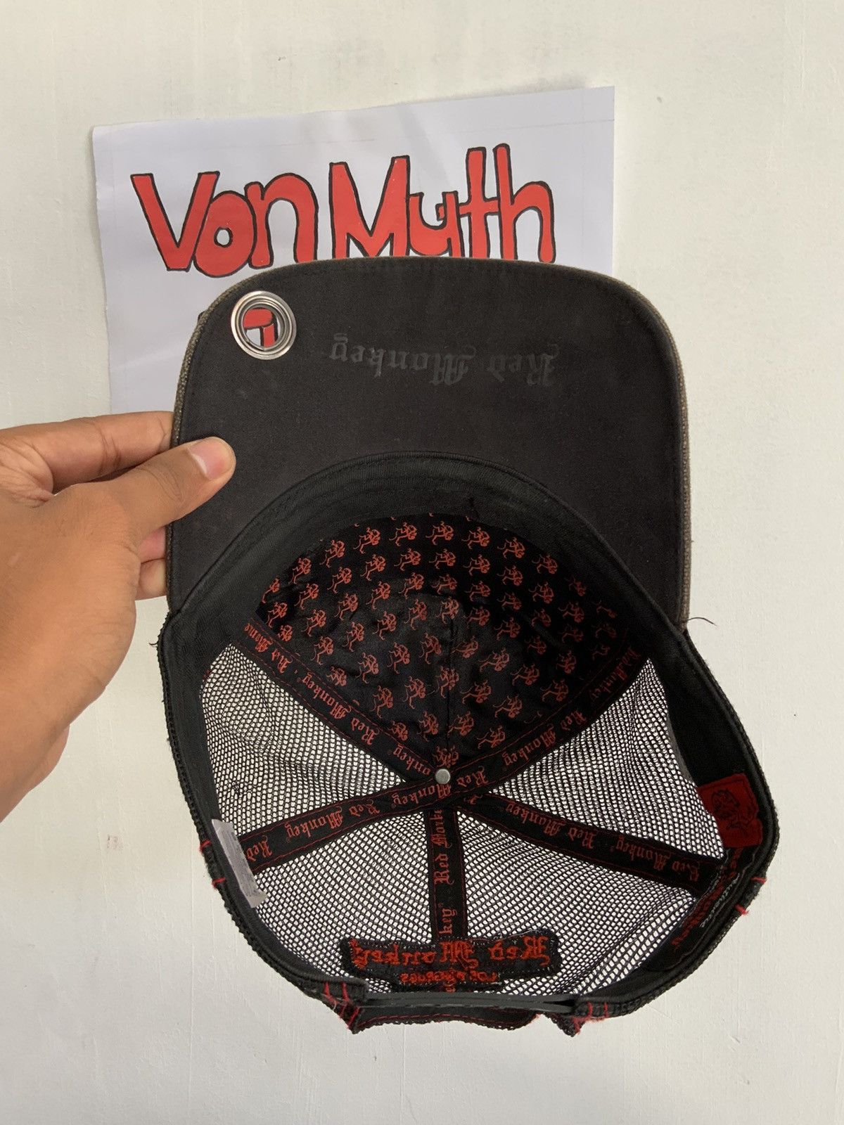 Seditionaries Red Monkey Los Angeles Trucker Hat Size ONE SIZE - 8 Thumbnail
