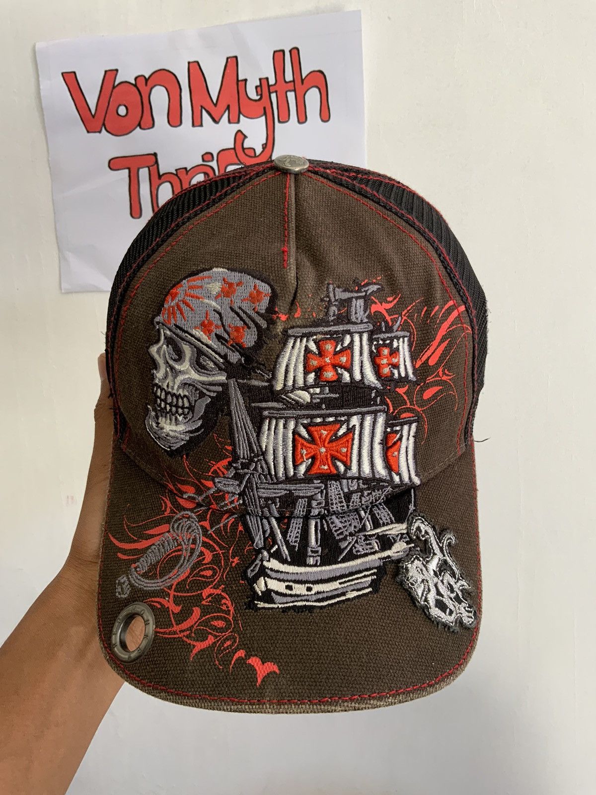 Seditionaries Red Monkey Los Angeles Trucker Hat Size ONE SIZE - 6 Thumbnail