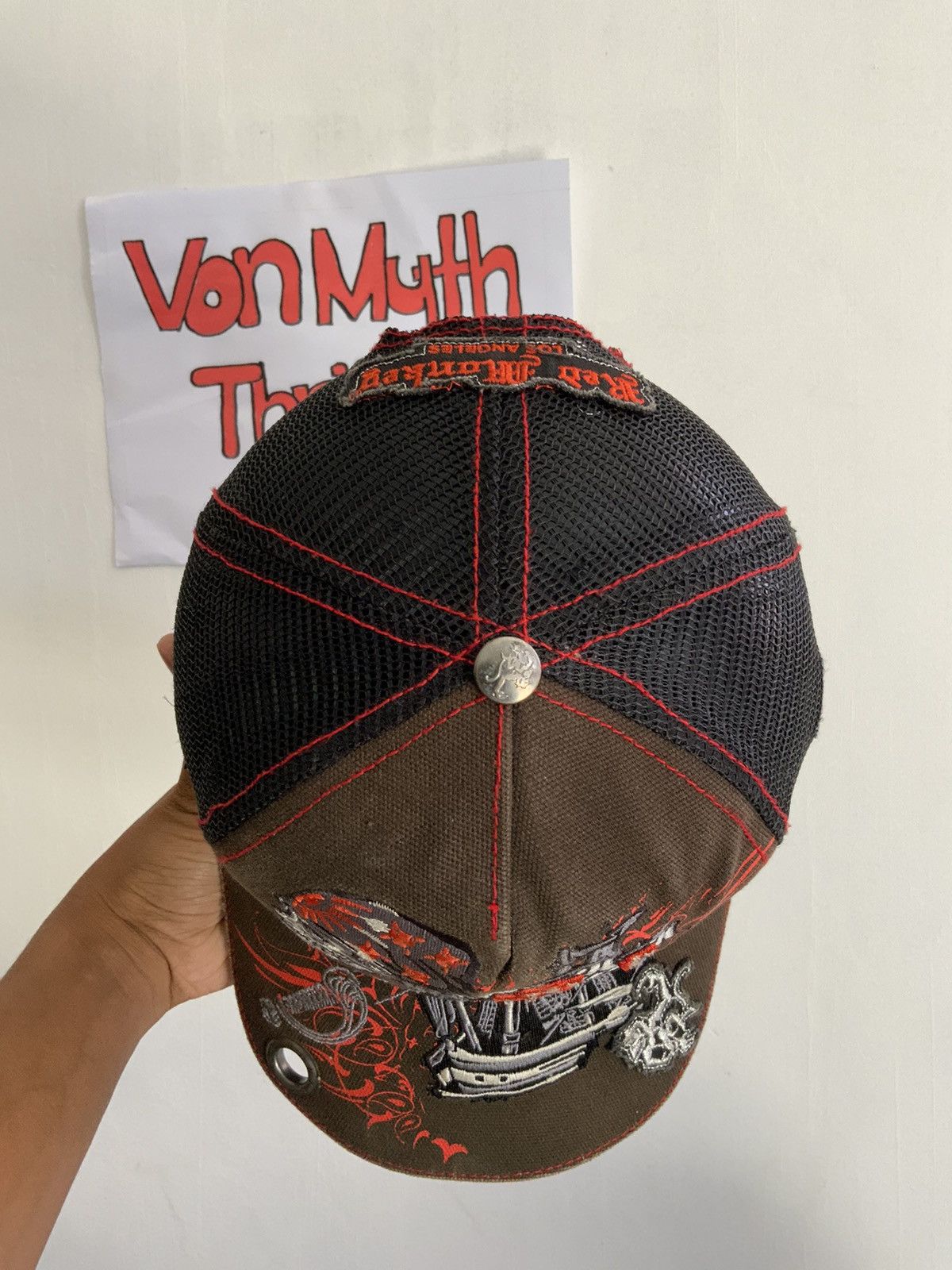 Seditionaries Red Monkey Los Angeles Trucker Hat Size ONE SIZE - 7 Thumbnail