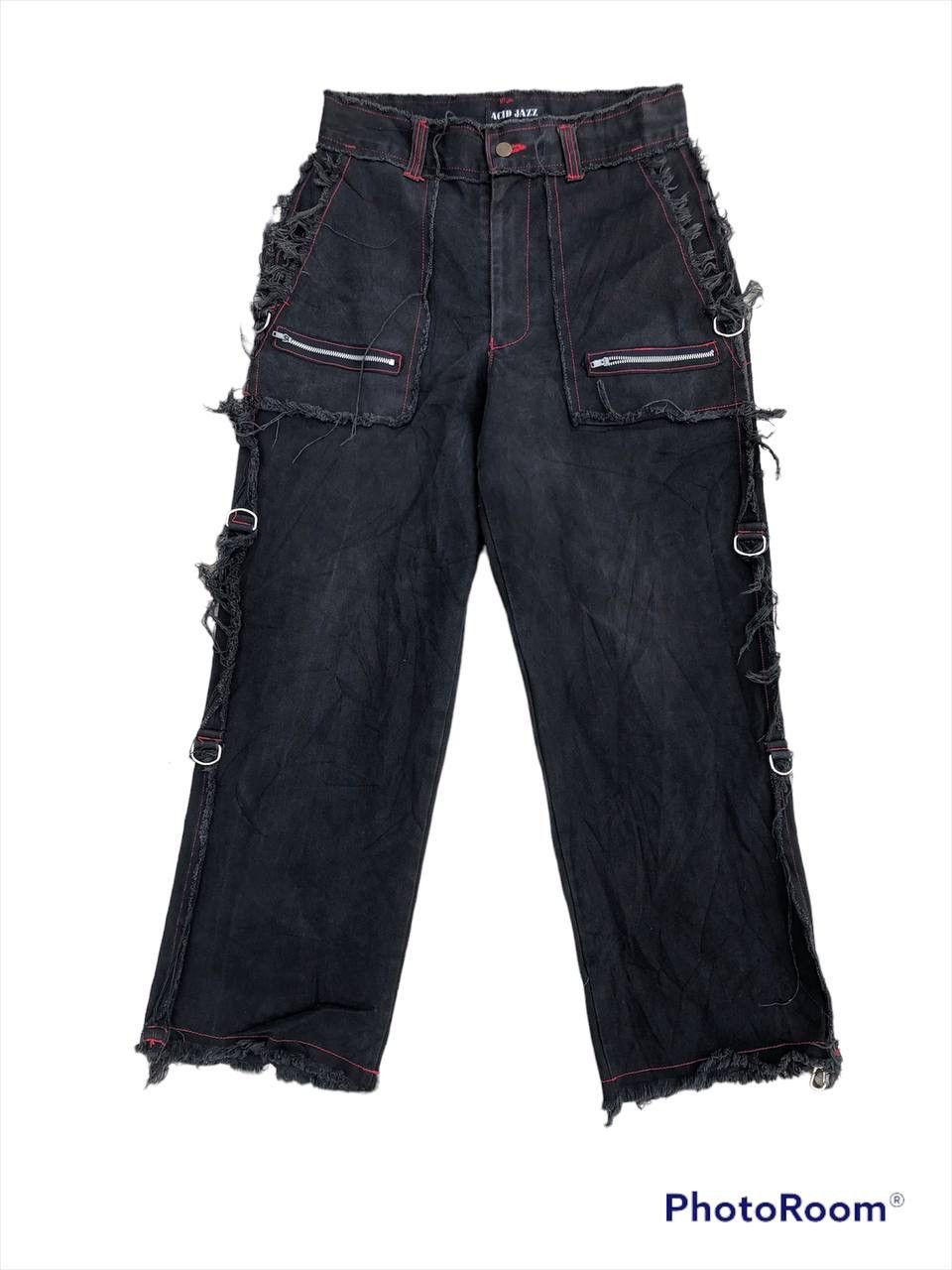 Japanese Brand × Seditionaries ACID JAZZ MEN JAPANESE PUNK BRAND BONDAGE BLACK DENIM Size US 31 - 1 Thumbnail