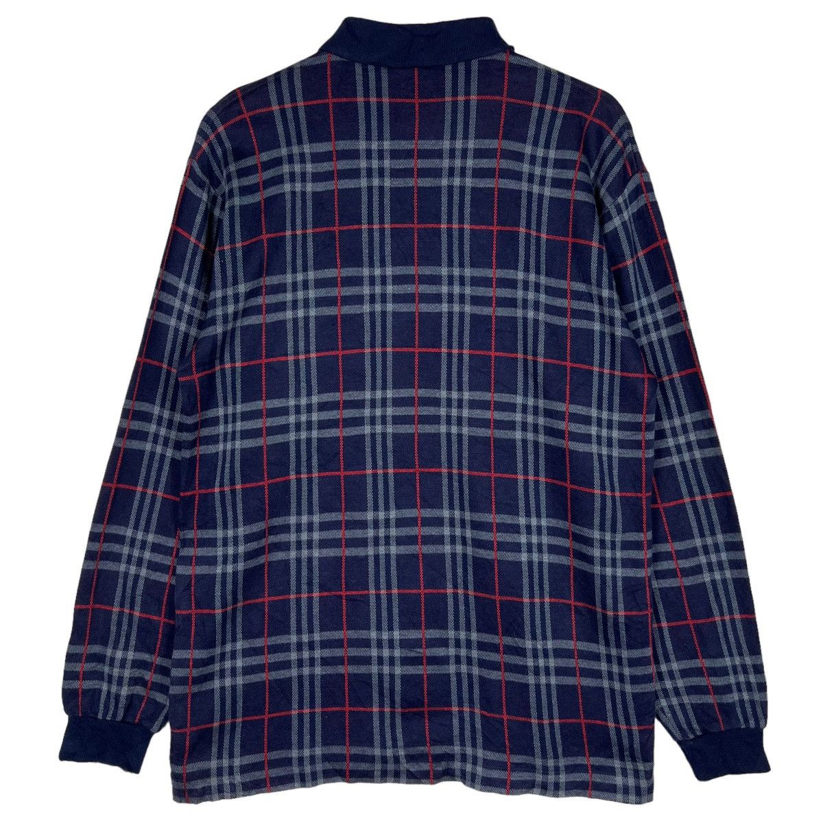 Burberry 🔥 BURBERRYS BLUE NOVA CHECK POLO LONG SLEEVE Size US M / EU 48-50 / 2 - 7 Thumbnail