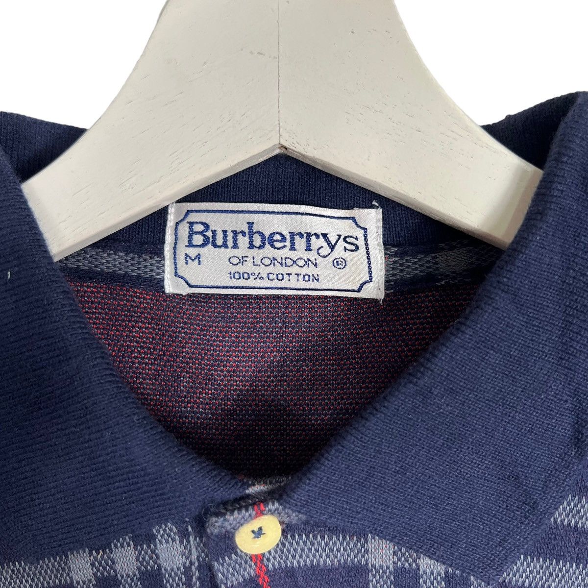 Burberry 🔥 BURBERRYS BLUE NOVA CHECK POLO LONG SLEEVE Size US M / EU 48-50 / 2 - 8 Thumbnail