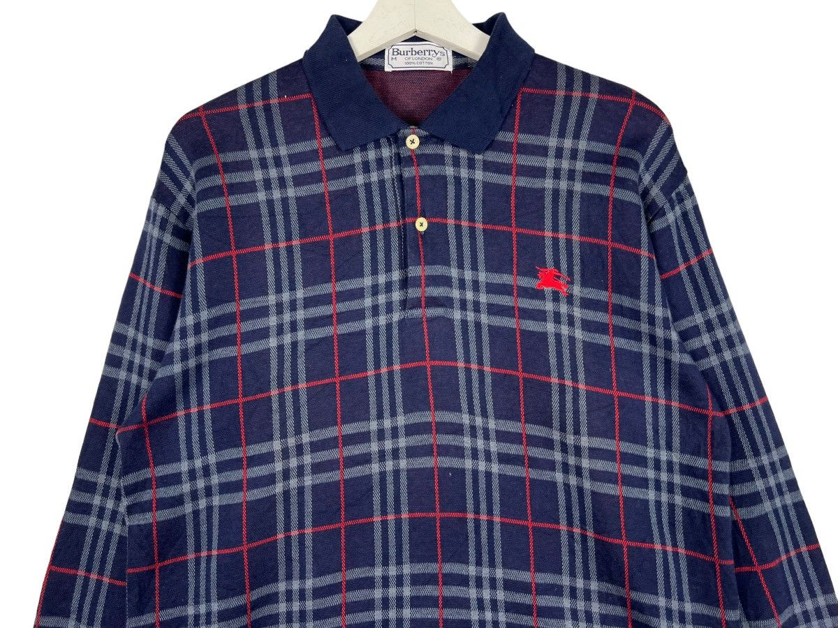 Burberry 🔥 BURBERRYS BLUE NOVA CHECK POLO LONG SLEEVE Size US M / EU 48-50 / 2 - 3 Thumbnail