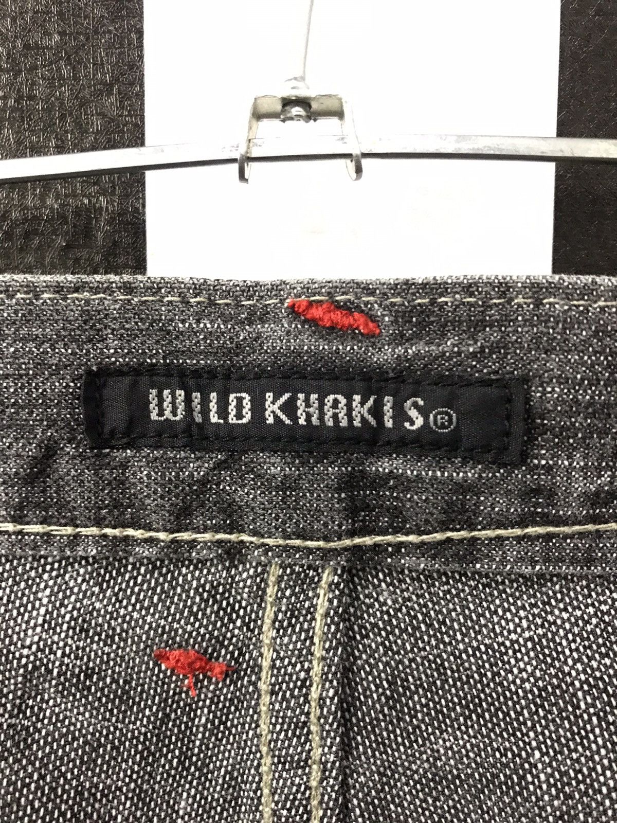 Art Comes First × Japanese Brand Wild Khakis Japan Double Pocket Japan Art Motif Slim Denim Size US 33 - 12 Thumbnail