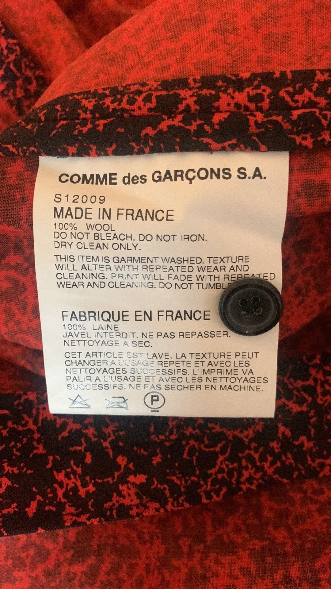 Comme des Garcons × Junya Watanabe NWOT Comme des garçons SHIRT hook and eye closure jacket Size US S / EU 44-46 / 1 - 10 Thumbnail